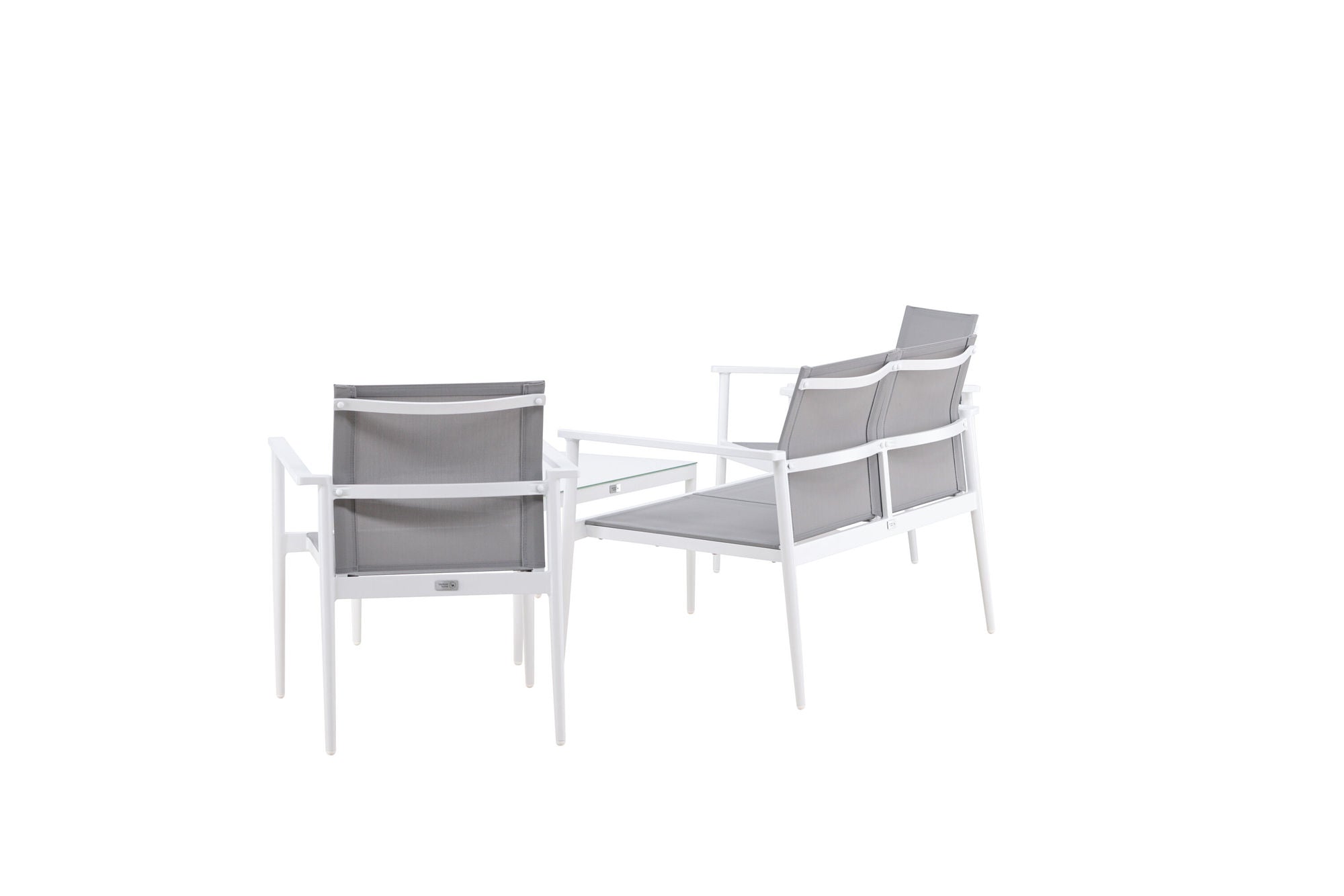 Venture Home Break - Sofa set- White / Grey - Aluminium / Textilene -