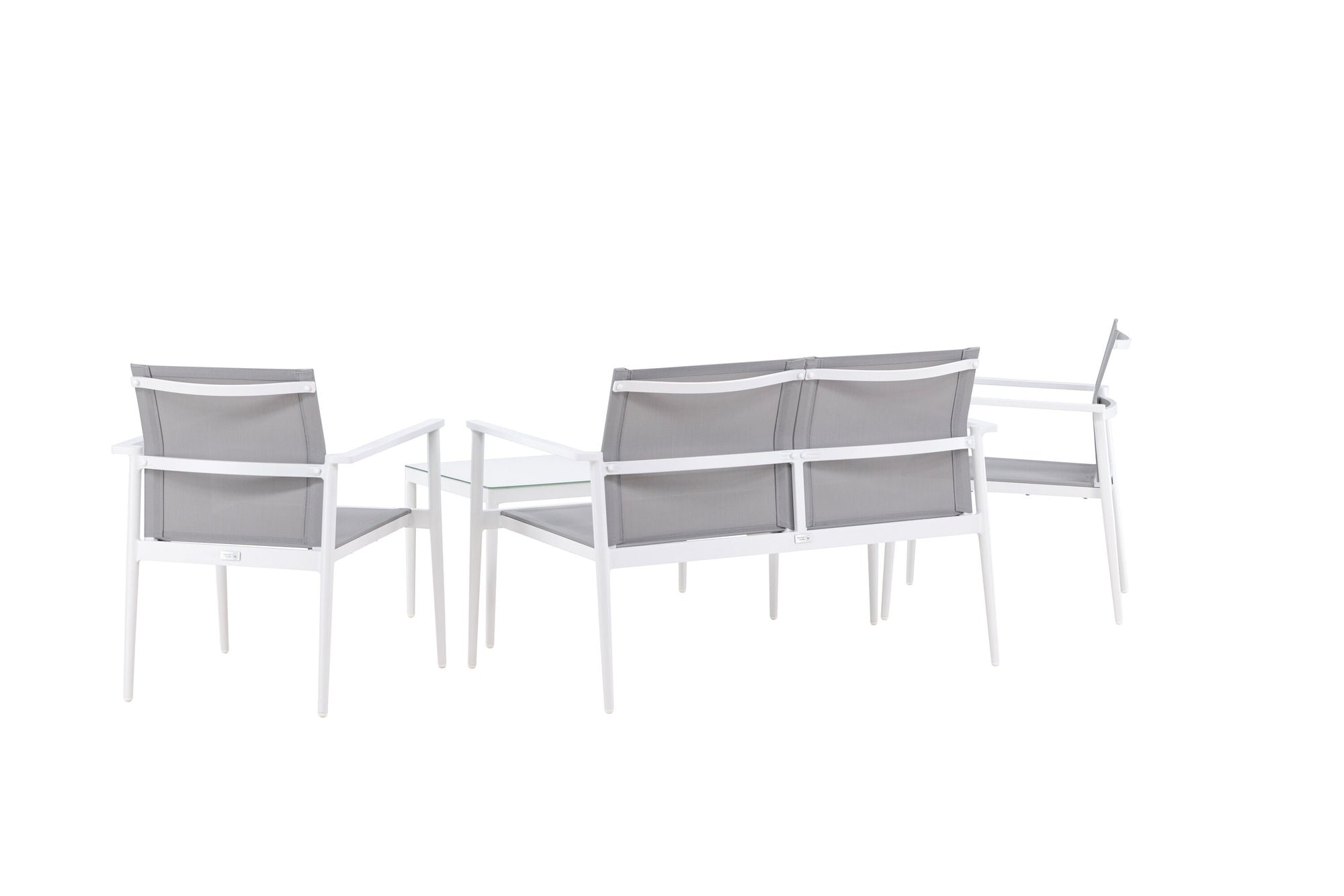 Venture Home Break - Sofa set- White / Grey - Aluminium / Textilene -