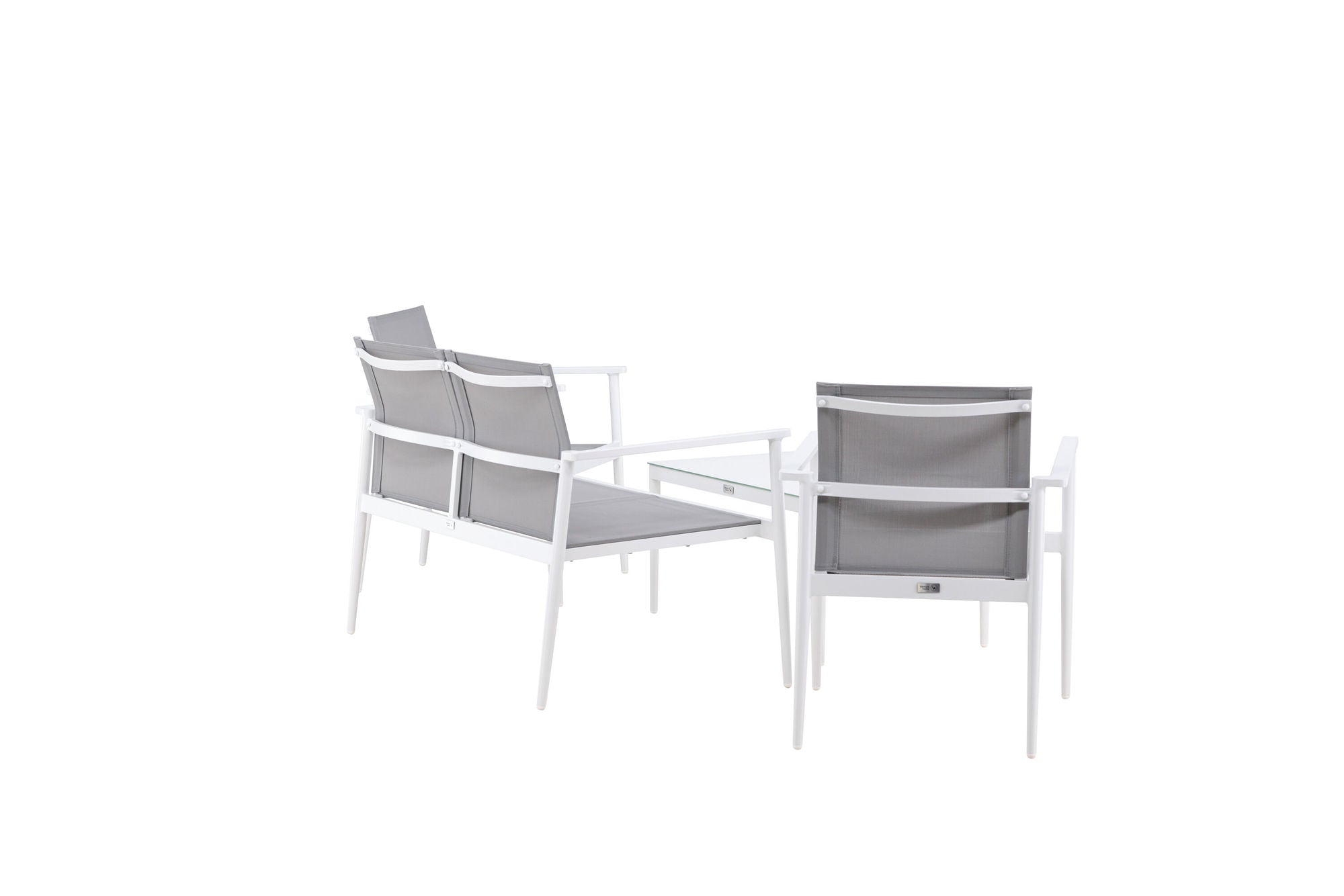Venture Home Break - Sofa set- White / Grey - Aluminium / Textilene -