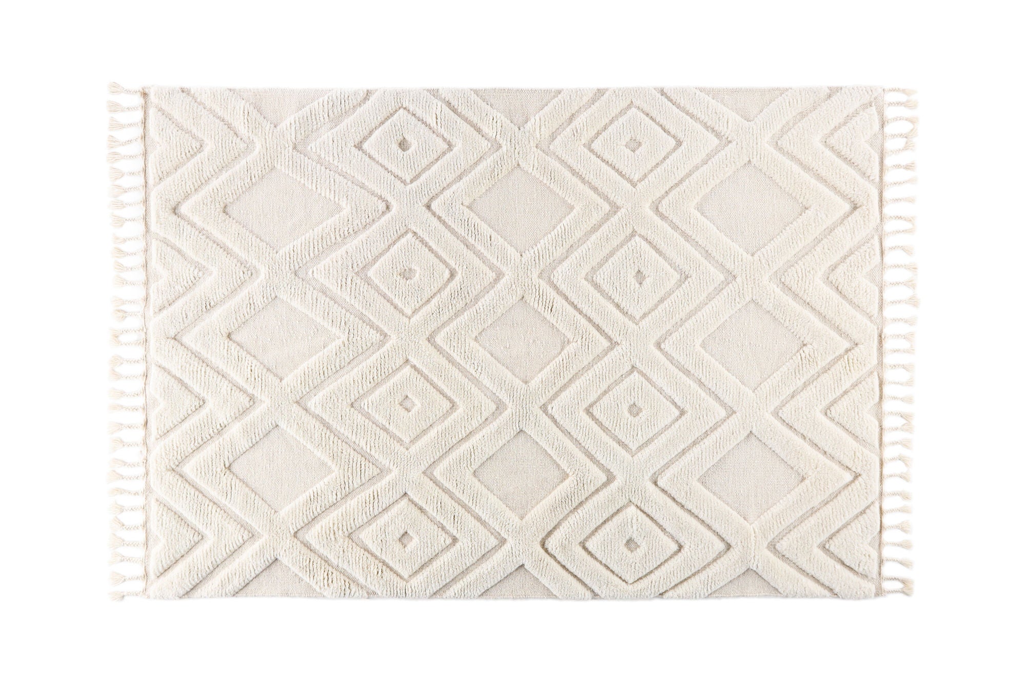 Vind Dahlia Wool - 200*300- -Rectangular-White