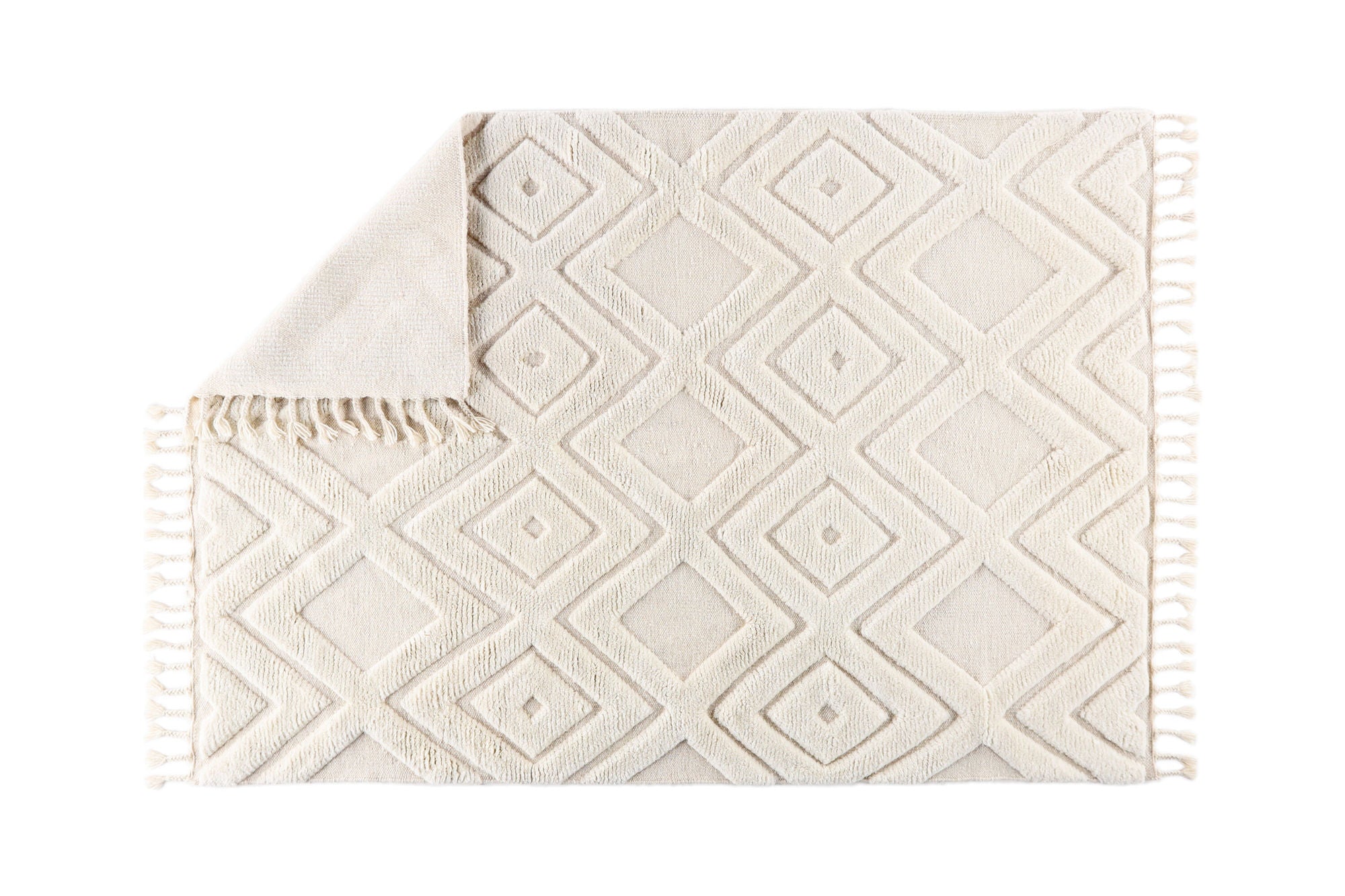 Vind Dahlia Wool - 200*300- -Rectangular-White