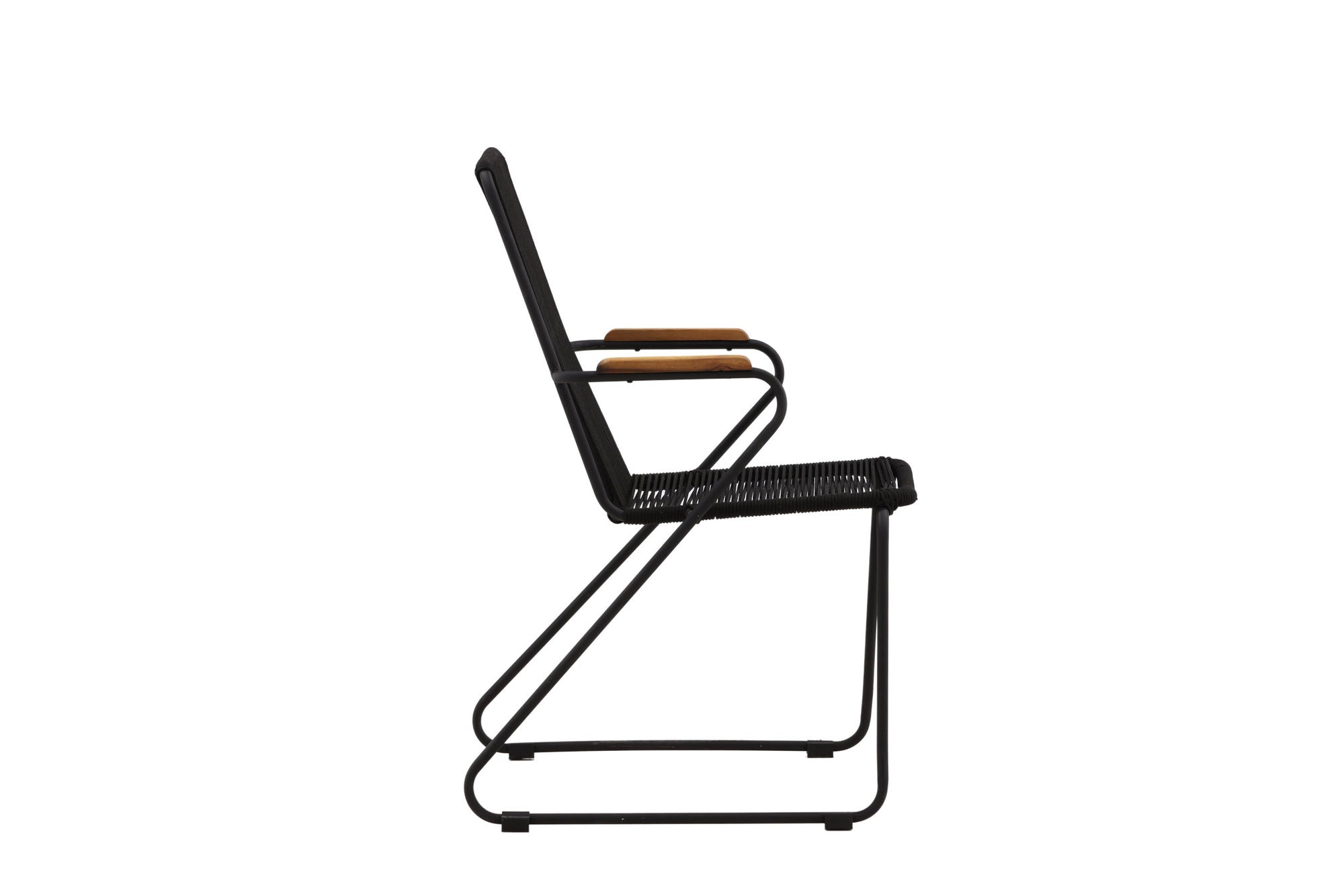 Venture Home Bois Armchair 2-pack - Black Alu / Black Rope / Acacia