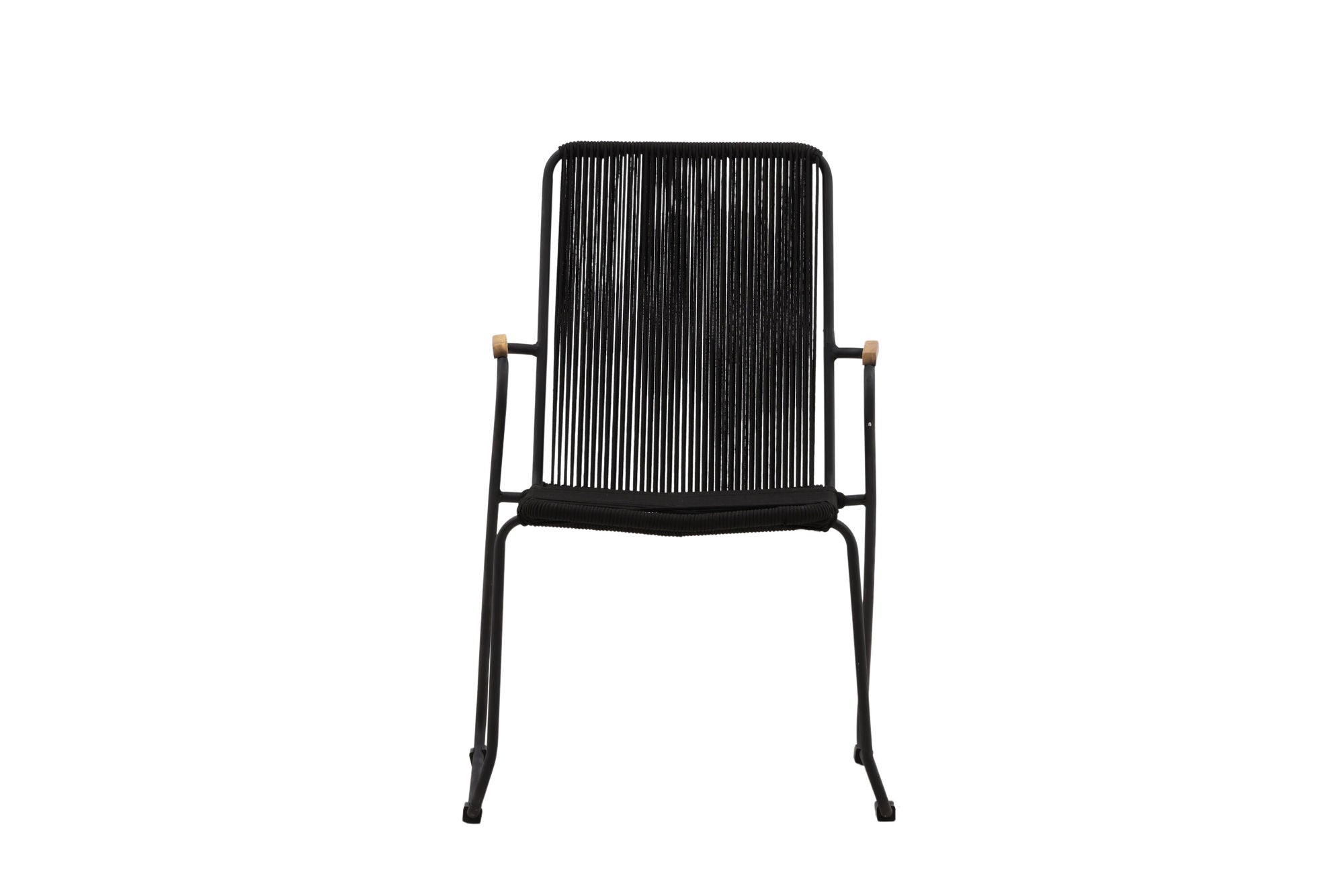 Venture Home Bois Armchair 2-pack - Black Alu / Black Rope / Acacia