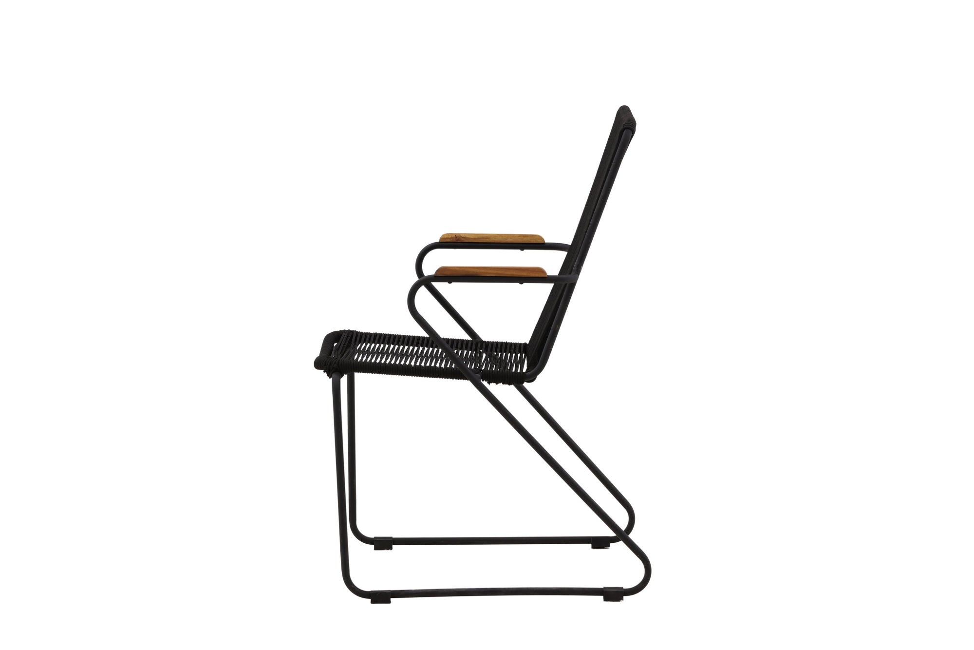 Venture Home Bois Armchair 2-pack - Black Alu / Black Rope / Acacia