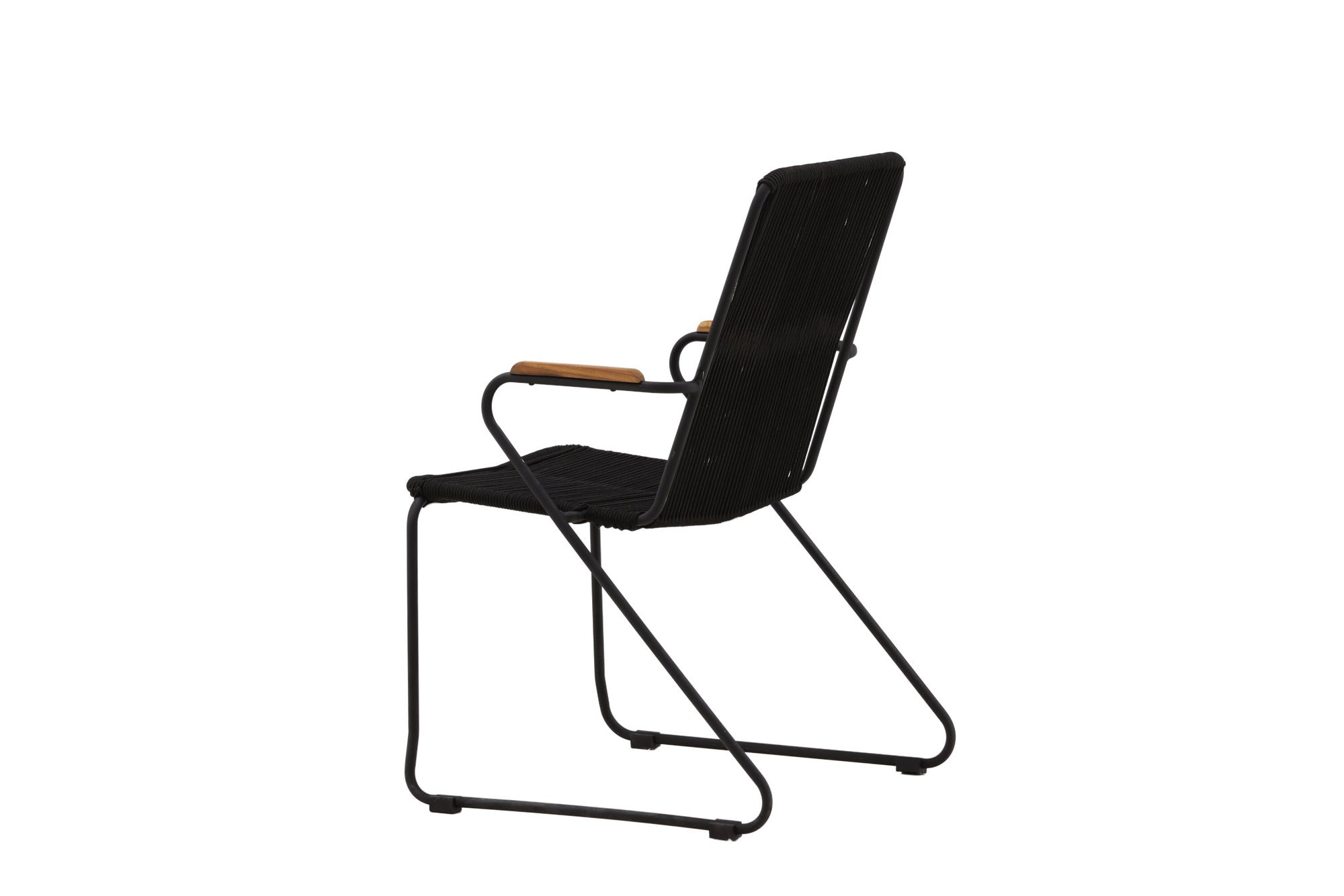 Venture Home Bois Armchair 2-pack - Black Alu / Black Rope / Acacia