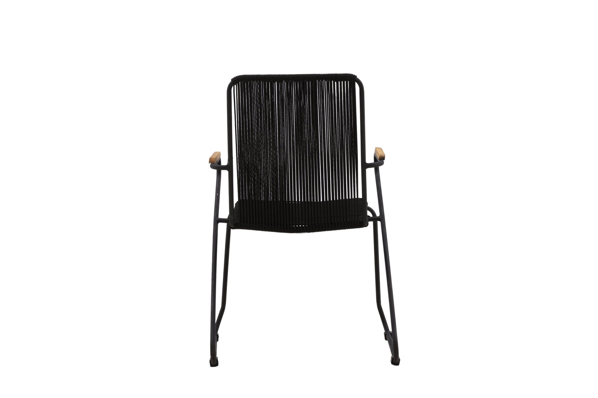 Venture Home Bois Armchair 2-pack - Black Alu / Black Rope / Acacia