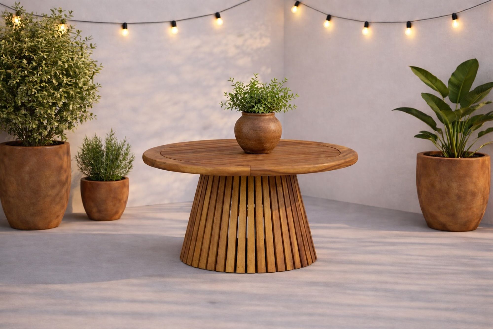 Venture Home Lumpur Sofa bord Acacia - Teaklook / rund ø70**40