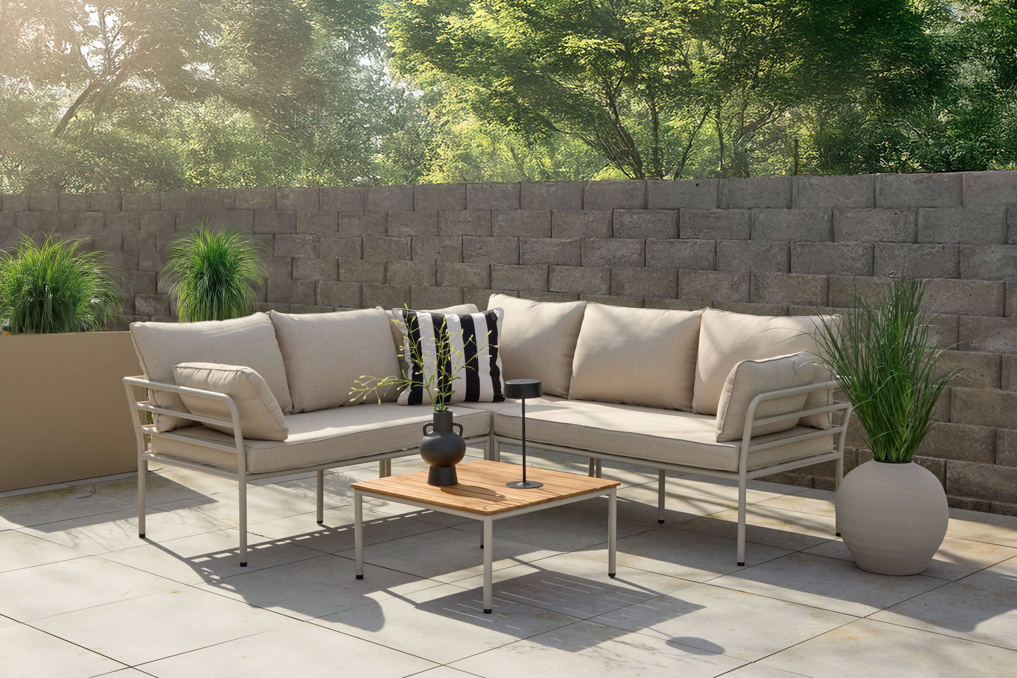 Venture Home Penh Loungeset Steel - Beige / Sand