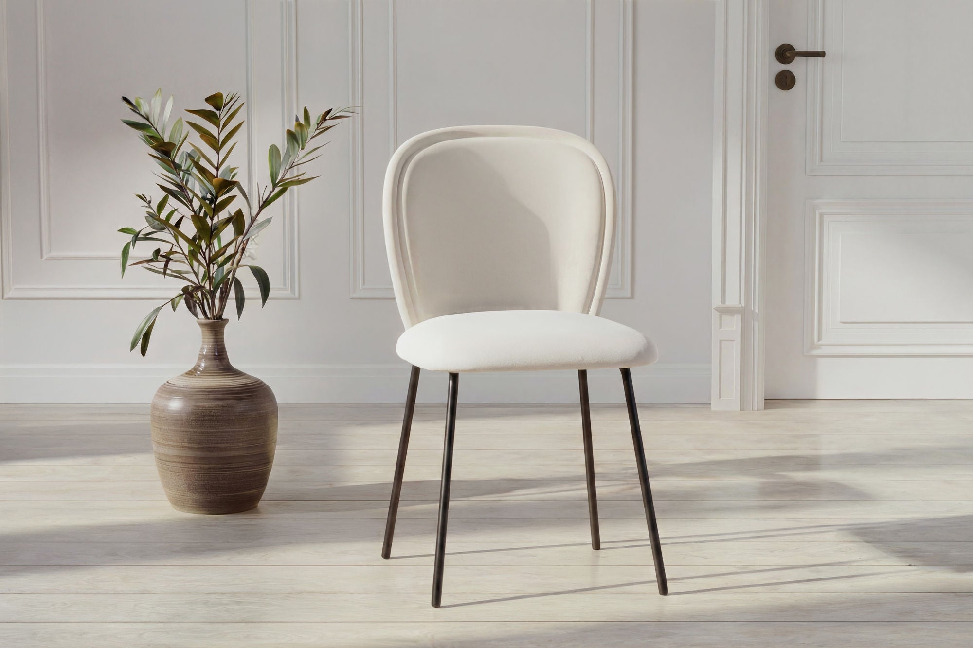 Venture Home Carl Spisebordsstol 2-pack - Black / Creme Velvet
