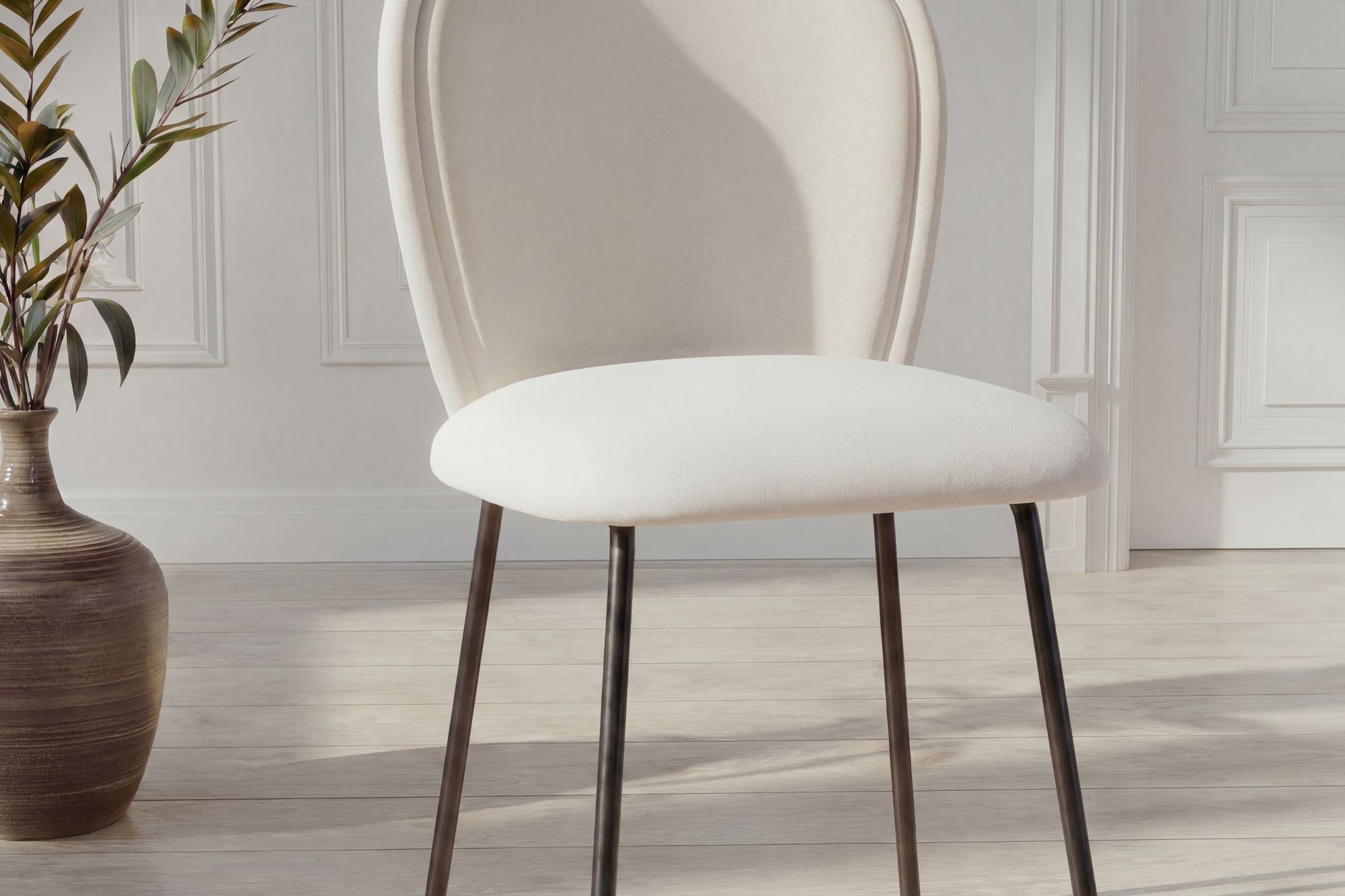 Venture Home Carl Spisebordsstol 2-pack - Black / Creme Velvet