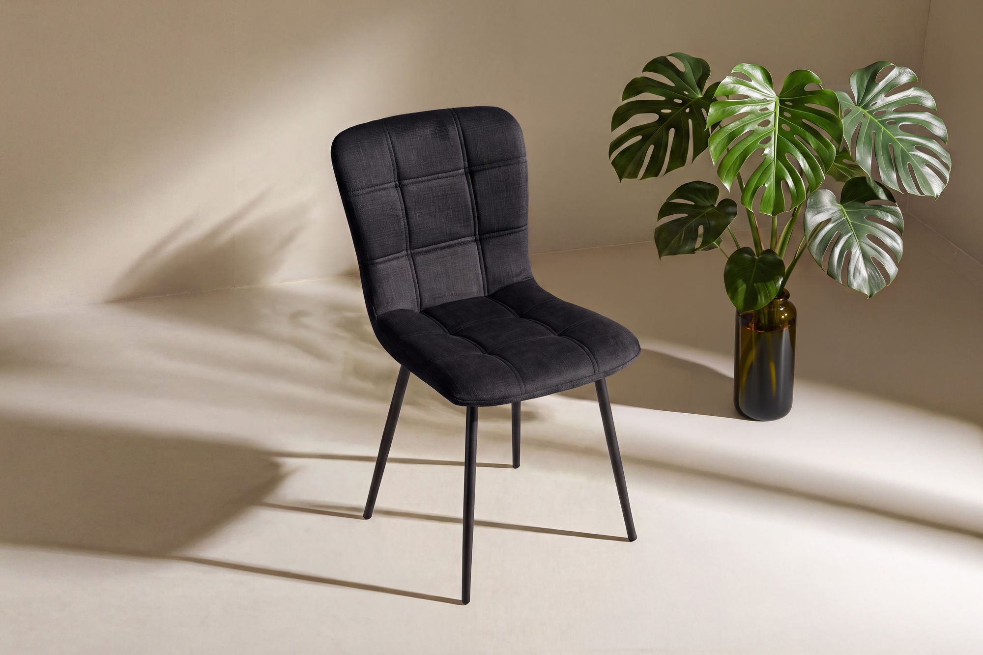 Venture Home Punsch Spisebordsstol 2-pack - Black / Black Velvet