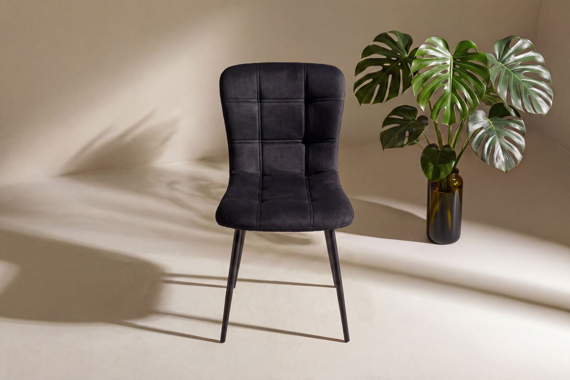 Venture Home Punsch Spisebordsstol 2-pack - Black / Black Velvet