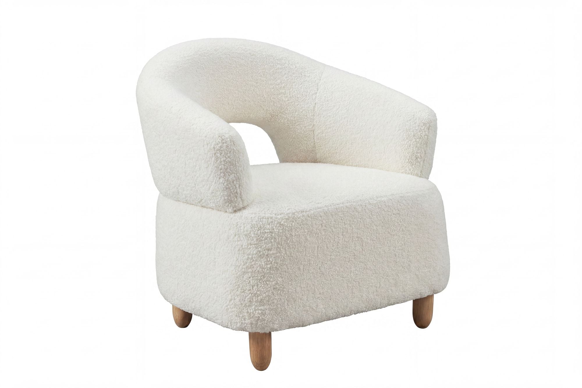 Venture Home Moglas Accent stol - Nature / White Boucle