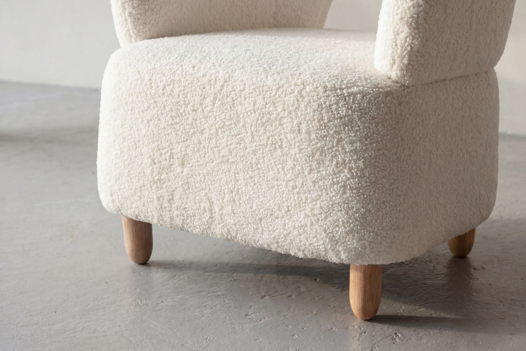 Venture Home Moglas Accent stol - Nature / White Boucle