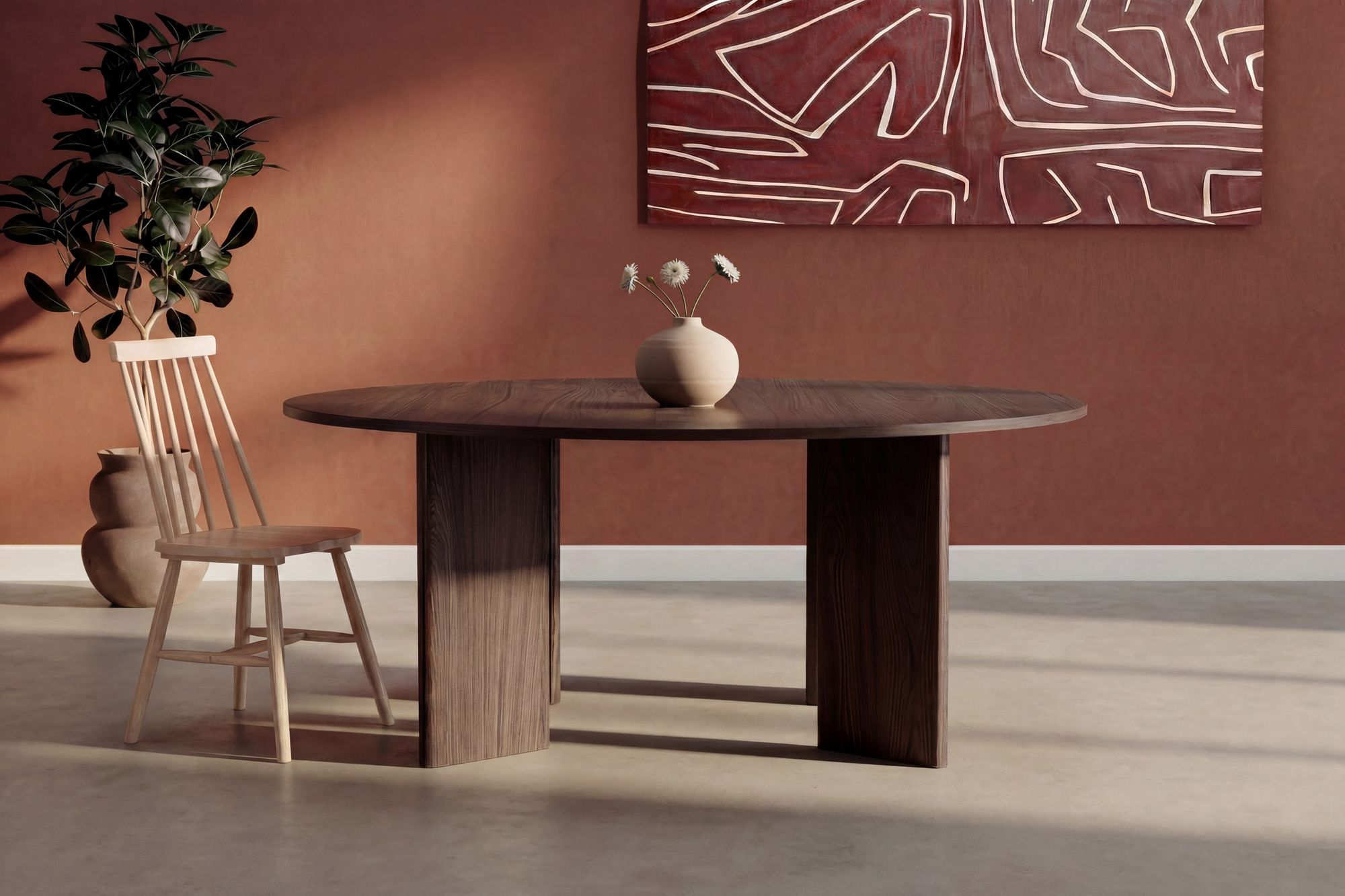 Venture Home Graos rund spisebord - Mocca / MDF
