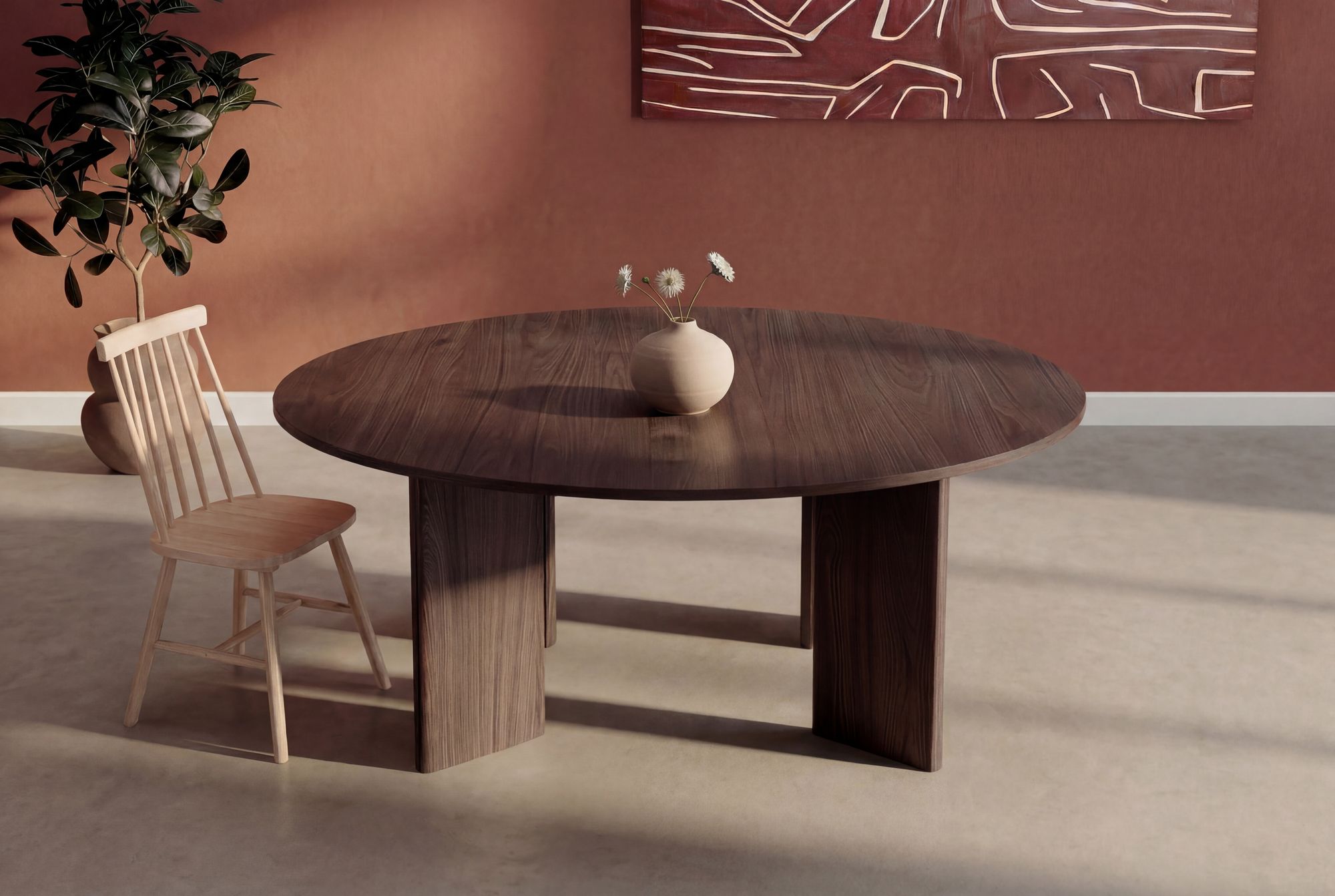 Venture Home Graos rund spisebord - Mocca / MDF