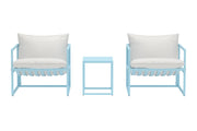 Venture Home Messina Lounge Set - Light Blue / Beige