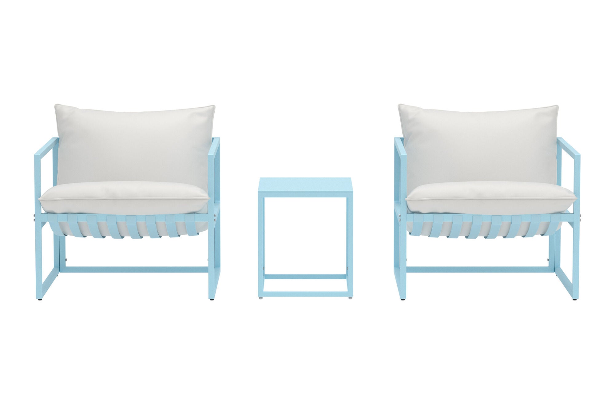 Venture Home Messina Lounge Set - Light Blue / Beige