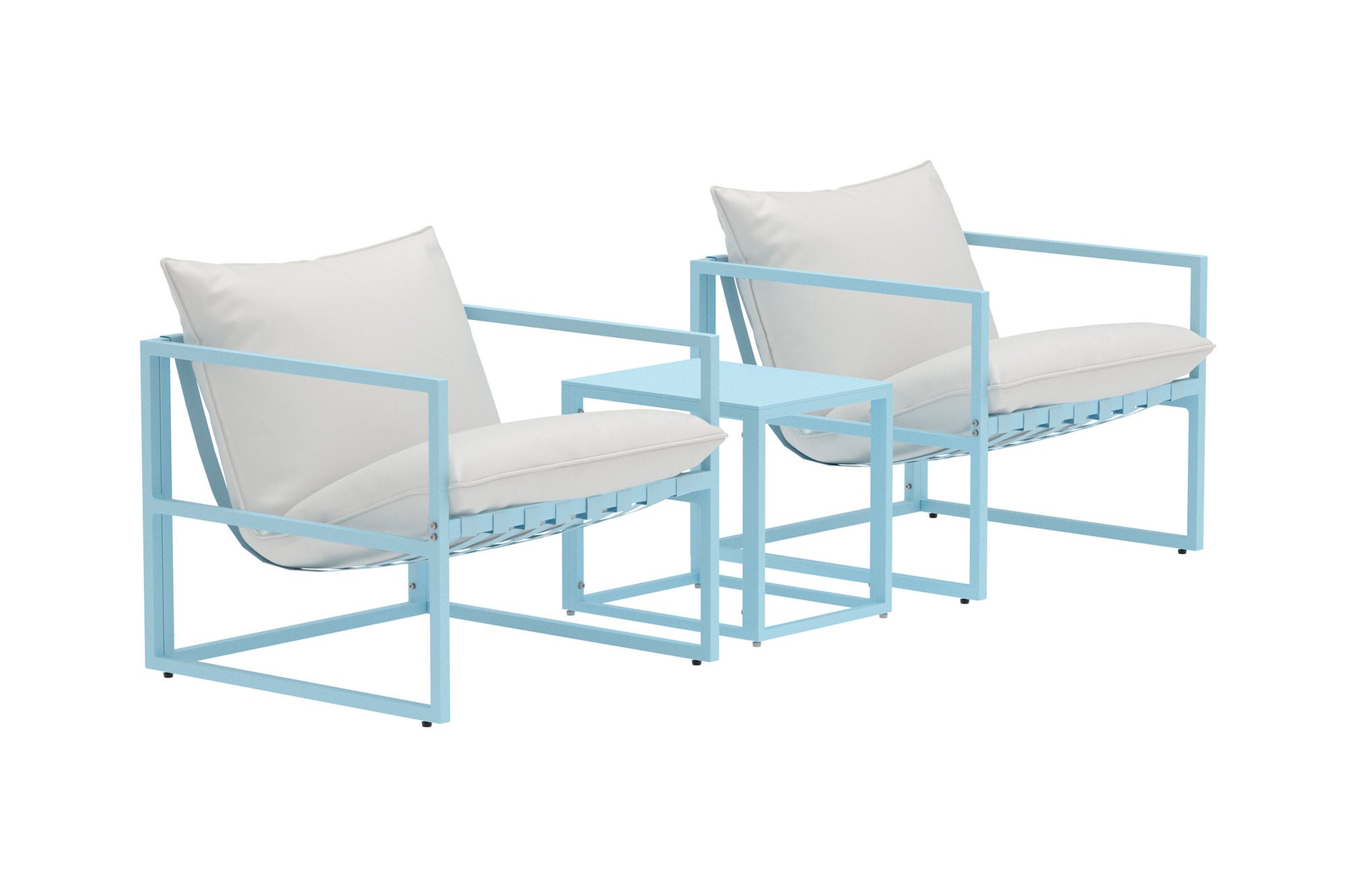 Venture Home Messina Lounge Set - Light Blue / Beige