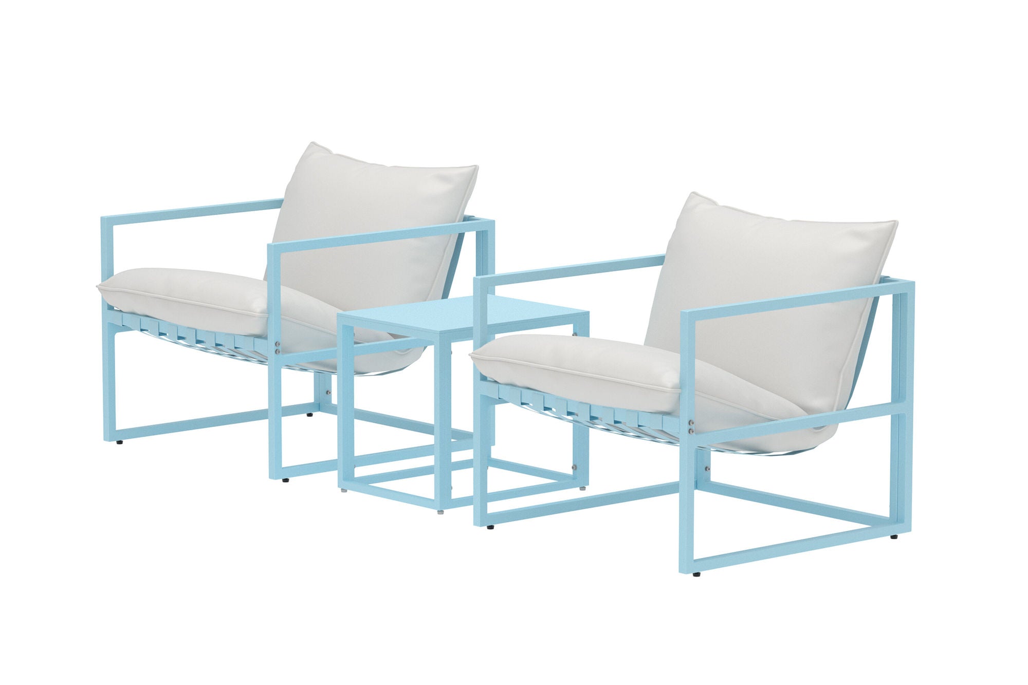 Venture Home Messina Lounge Set - Light Blue / Beige