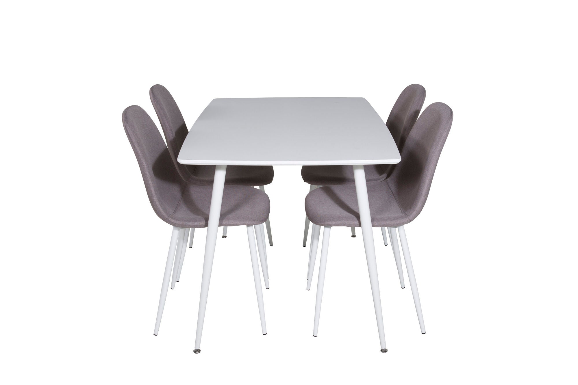 Venture Home Polar spisebord 120 cm - White White +Polar Matstol - Vit / Mellangrå _4