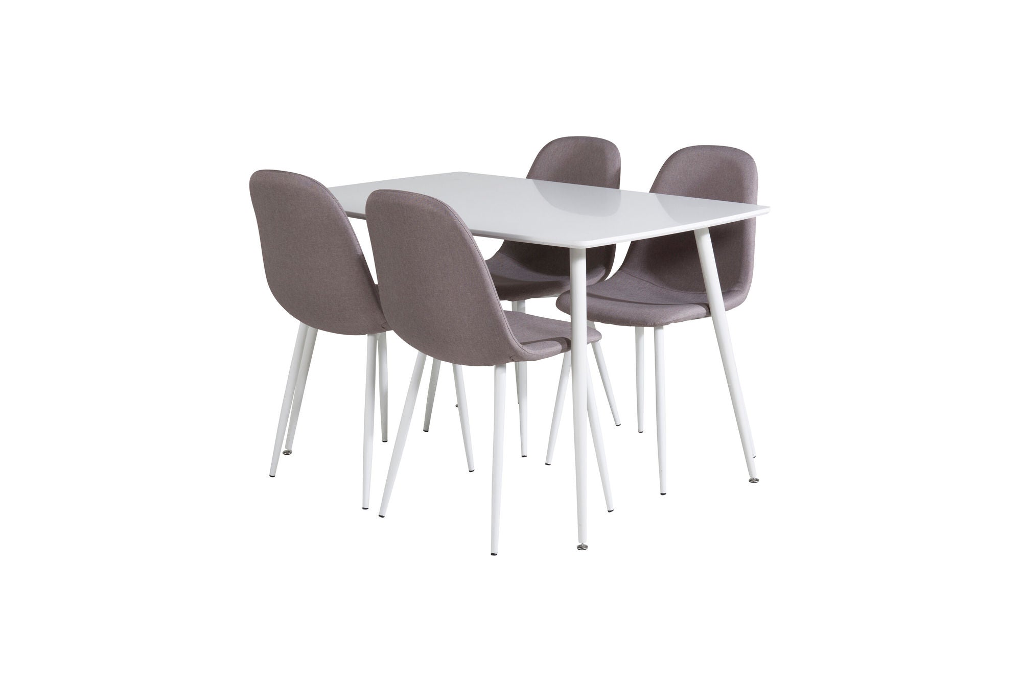 Venture Home Polar spisebord 120 cm - White White +Polar Matstol - Vit / Mellangrå _4