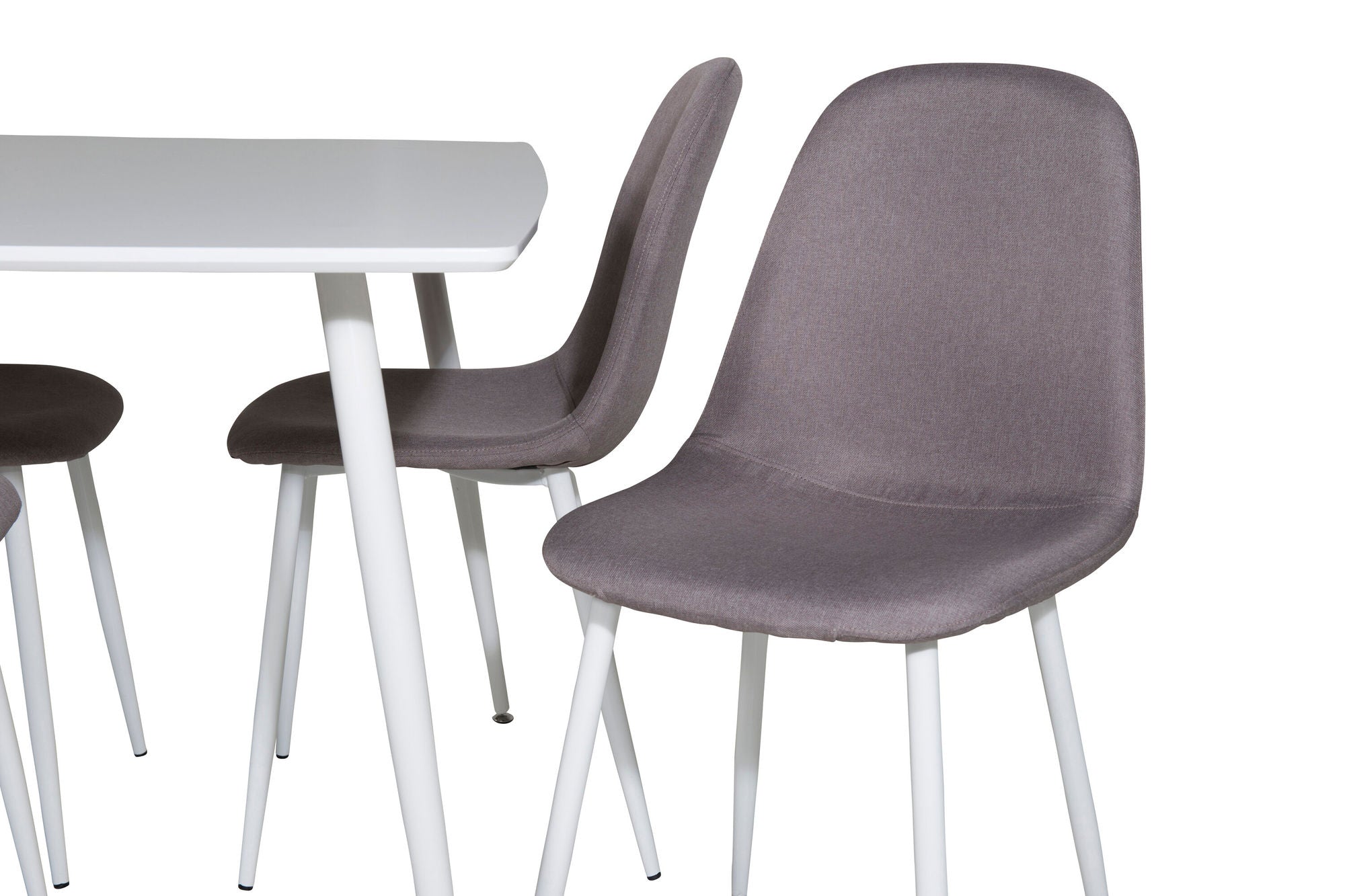 Venture Home Polar spisebord 120 cm - White White +Polar Matstol - Vit / Mellangrå _4