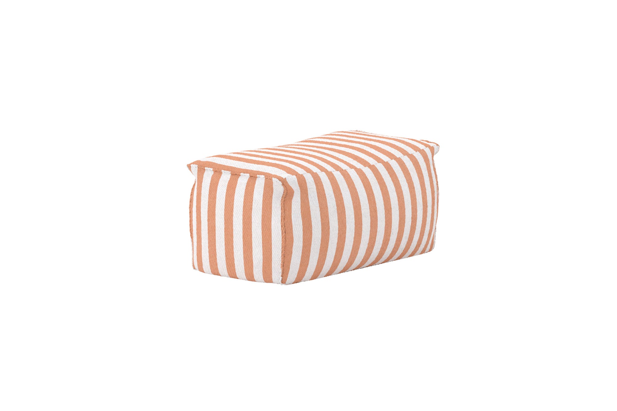 Venture Home Redang Ottoman Fabric - White/ Peach Striped / 75*40*33