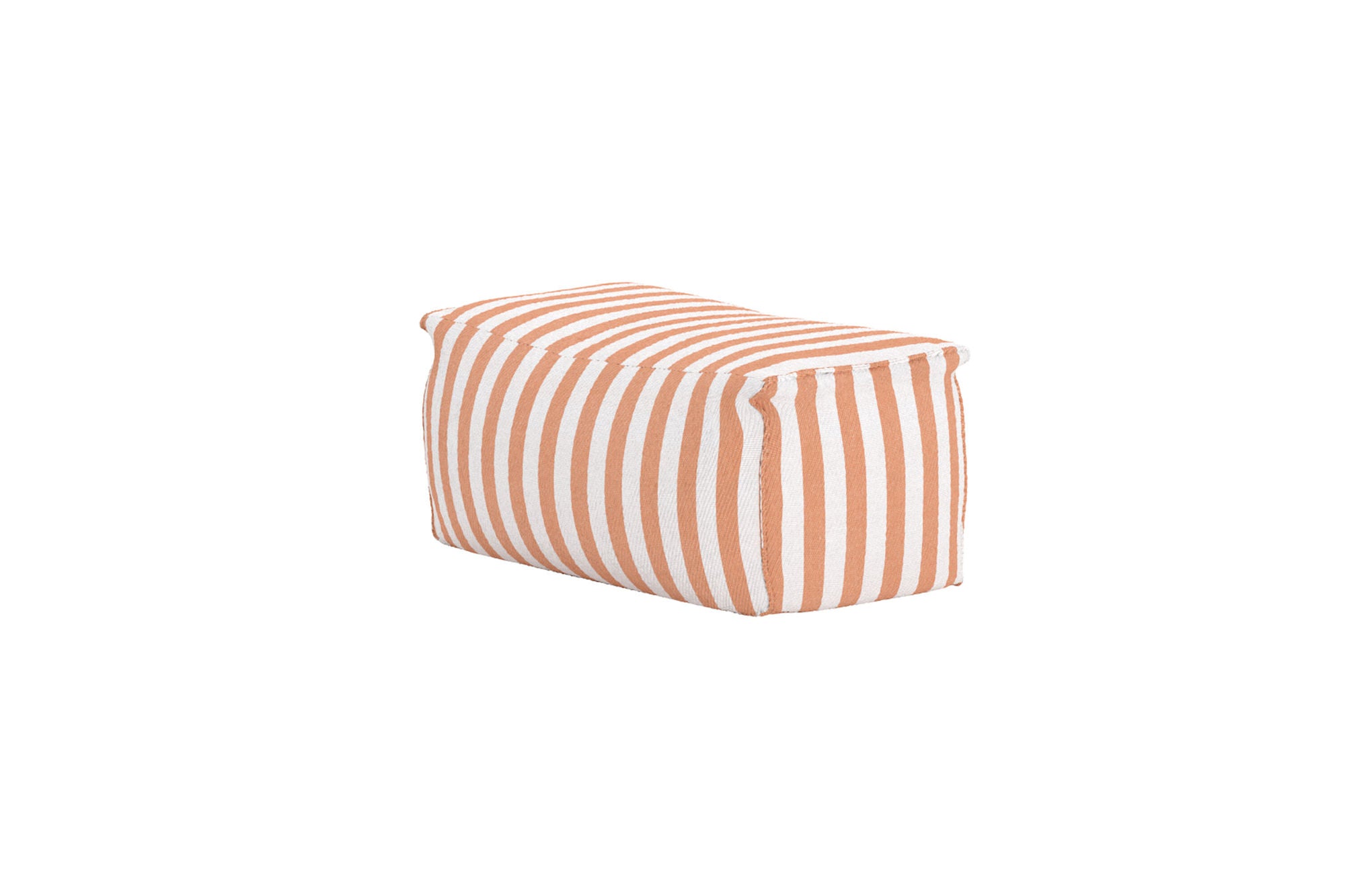 Venture Home Redang Ottoman Fabric - White/ Peach Striped / 75*40*33