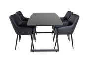 Venture Home Inca Extentionbord - Black top / black Legs +Comfort - Dining chair 2-pack - black/Black _4