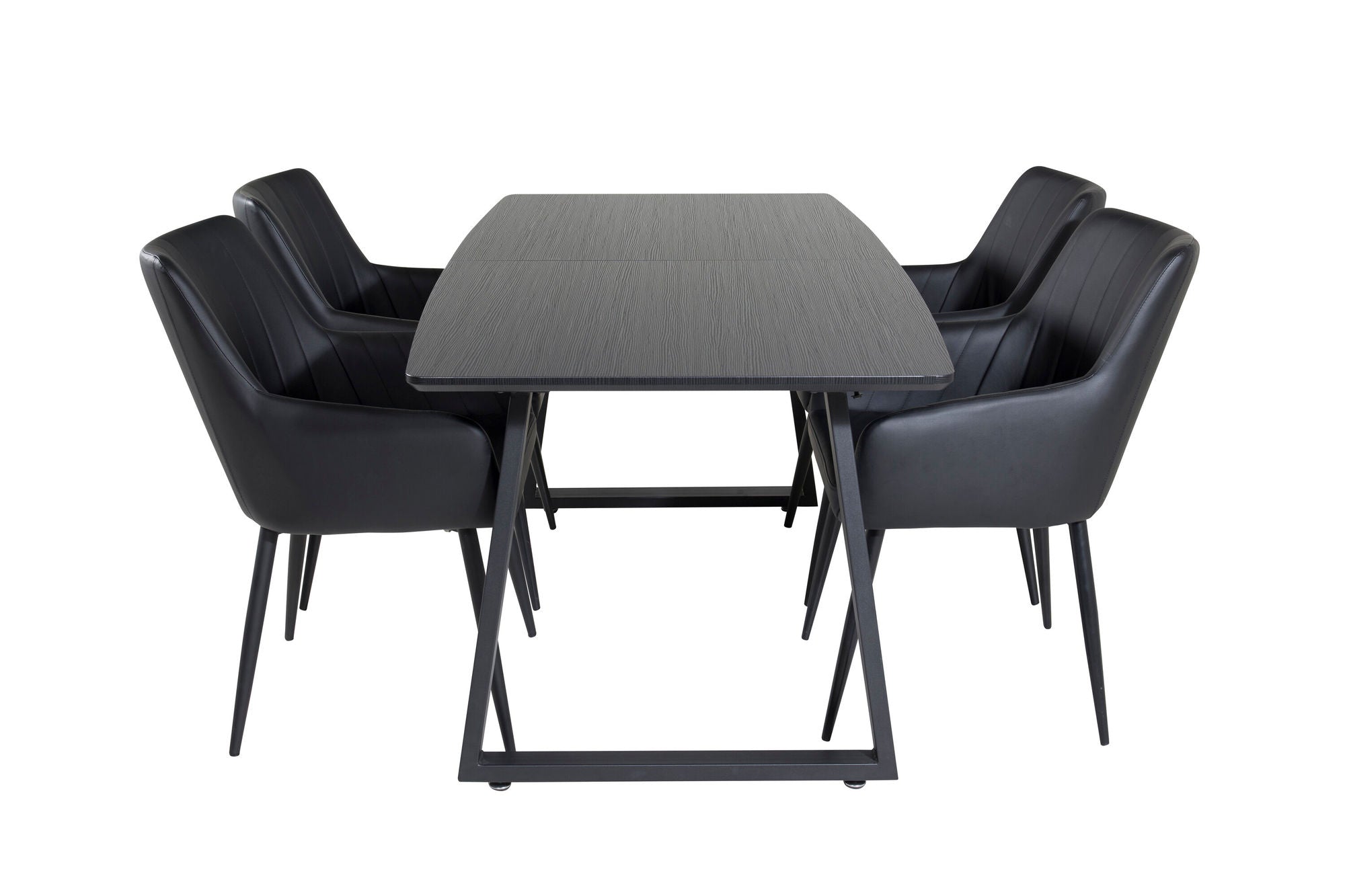 Venture Home Inca Extentionbord - Black top / black Legs +Comfort - Dining chair 2-pack - black/Black _4