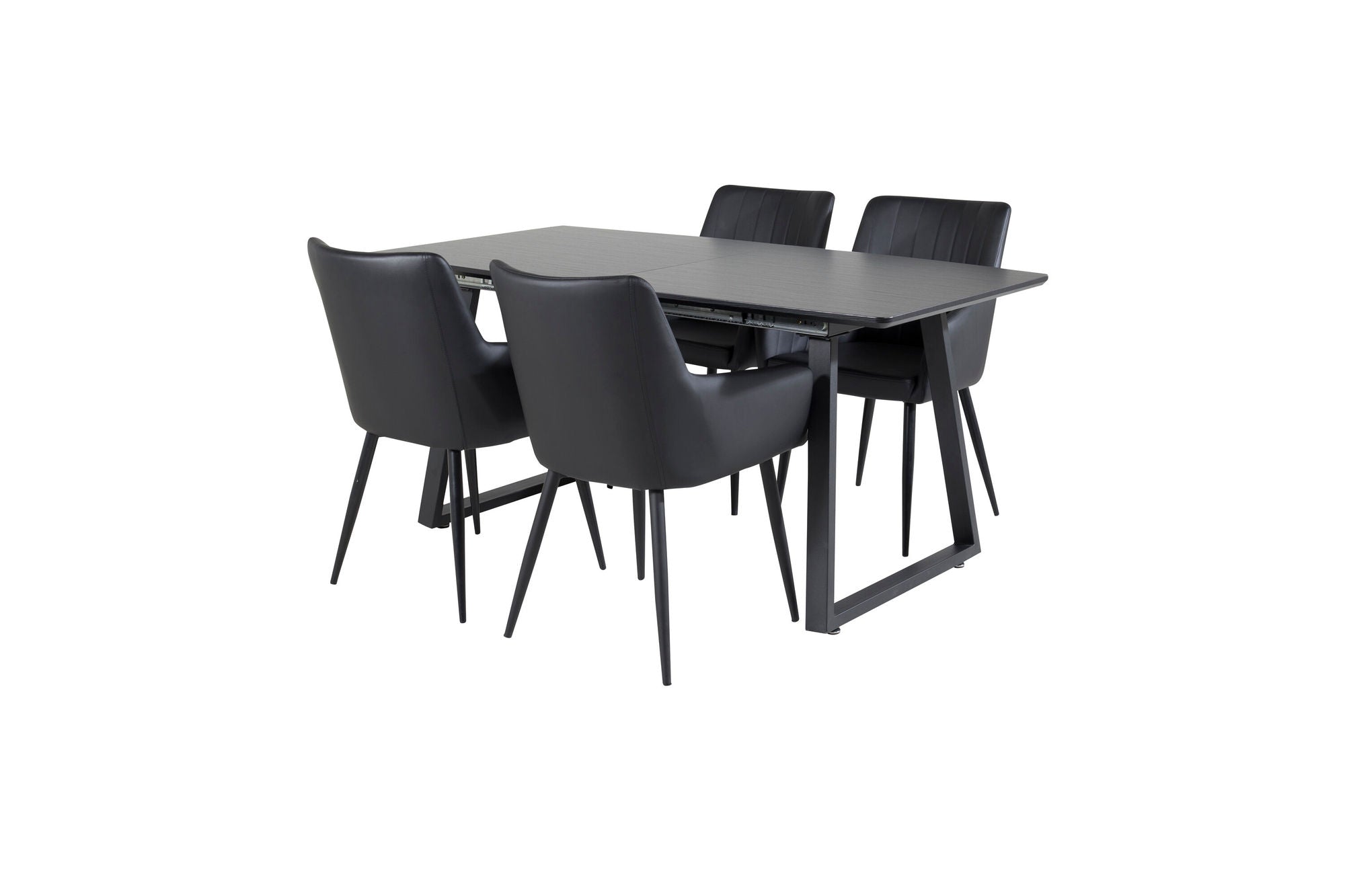 Venture Home Inca Extentionbord - Black top / black Legs +Comfort - Dining chair 2-pack - black/Black _4