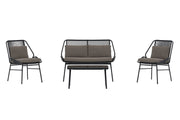 Venture Home Zakynthos Sofa Set - Black / Brown