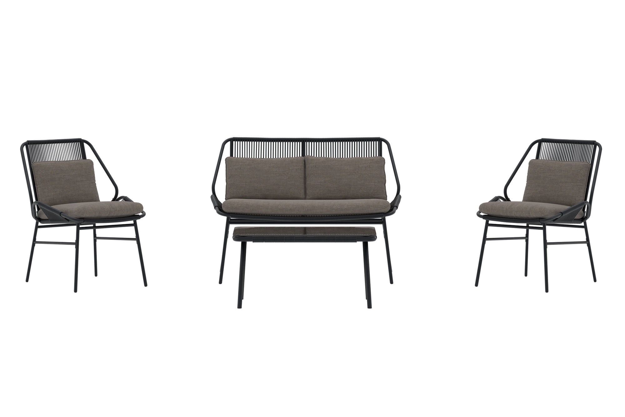 Venture Home Zakynthos Sofa Set - Black / Brown