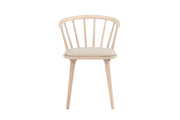 Venture Home Bobby Spisebordsstol with Cushion 2-pack - Whitewash Rubber Wood / Beige