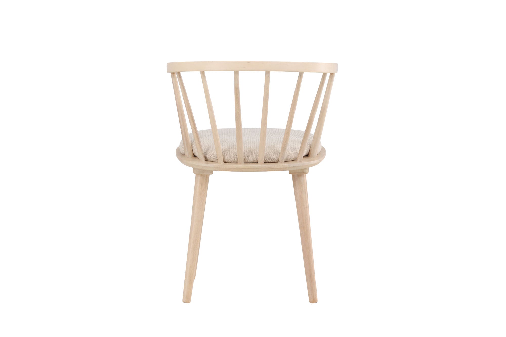 Venture Home Bobby Spisebordsstol with Cushion 2-pack - Whitewash Rubber Wood / Beige