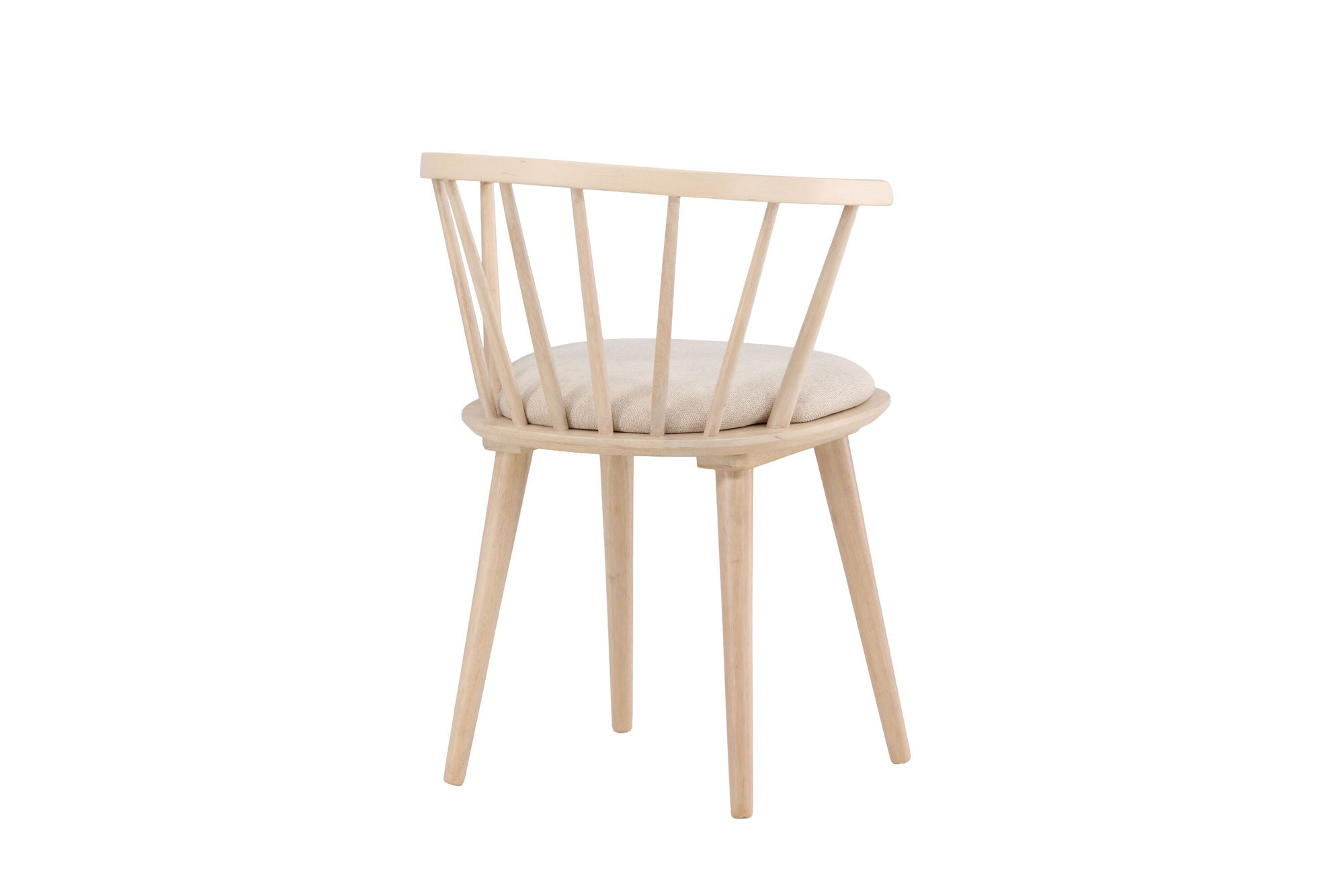 Venture Home Bobby Spisebordsstol with Cushion 2-pack - Whitewash Rubber Wood / Beige