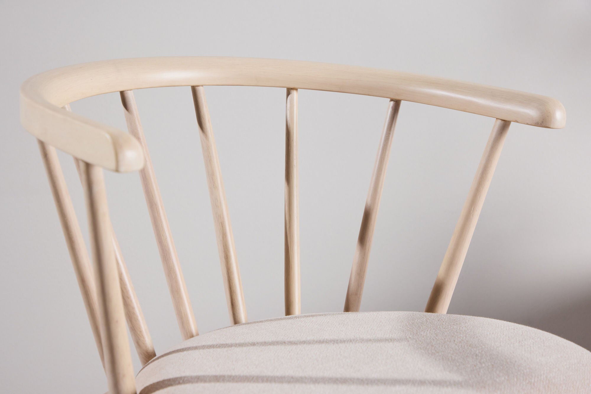 Venture Home Bobby Spisebordsstol with Cushion 2-pack - Whitewash Rubber Wood / Beige