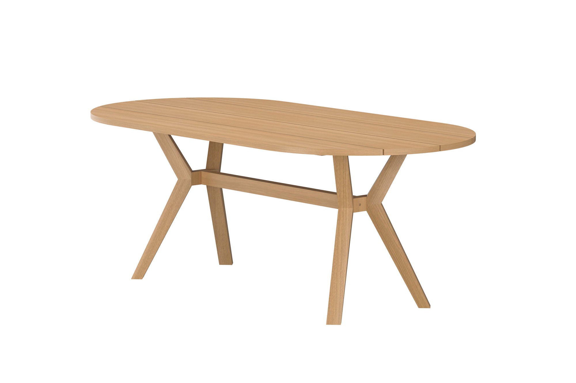 Venture Home Kenya Oval spisebord 200x100x75 cm - Nature Teak