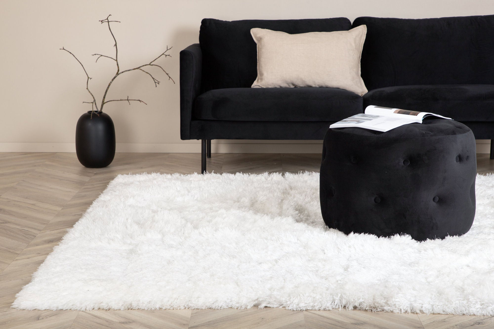 Venture Home Grace Polyester Carpet - 300*300- White