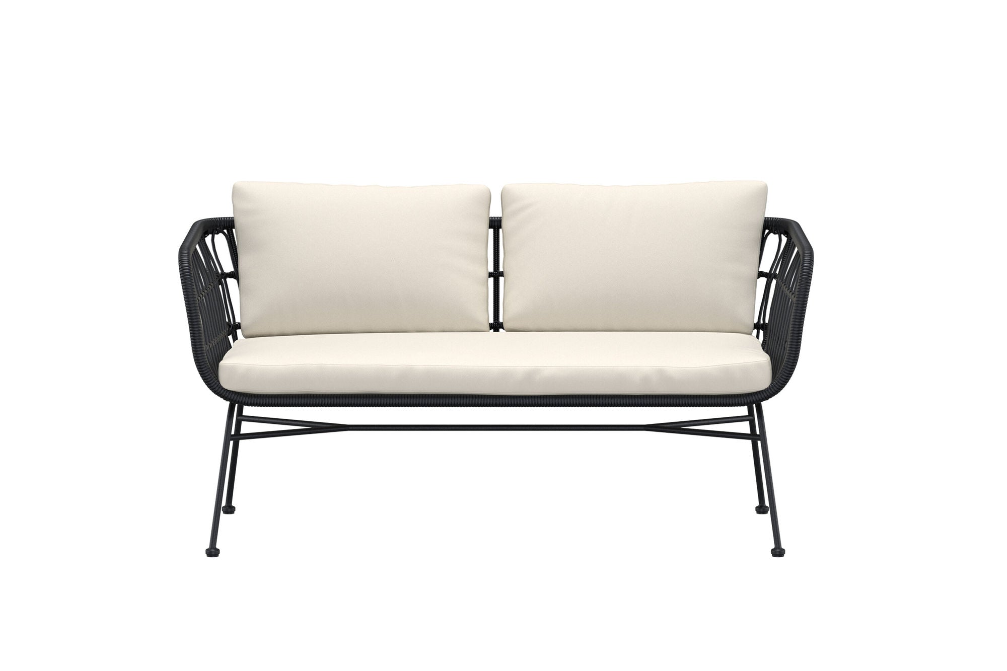 Venture Home Isola Lounge Sofa - Black / Black Rattan