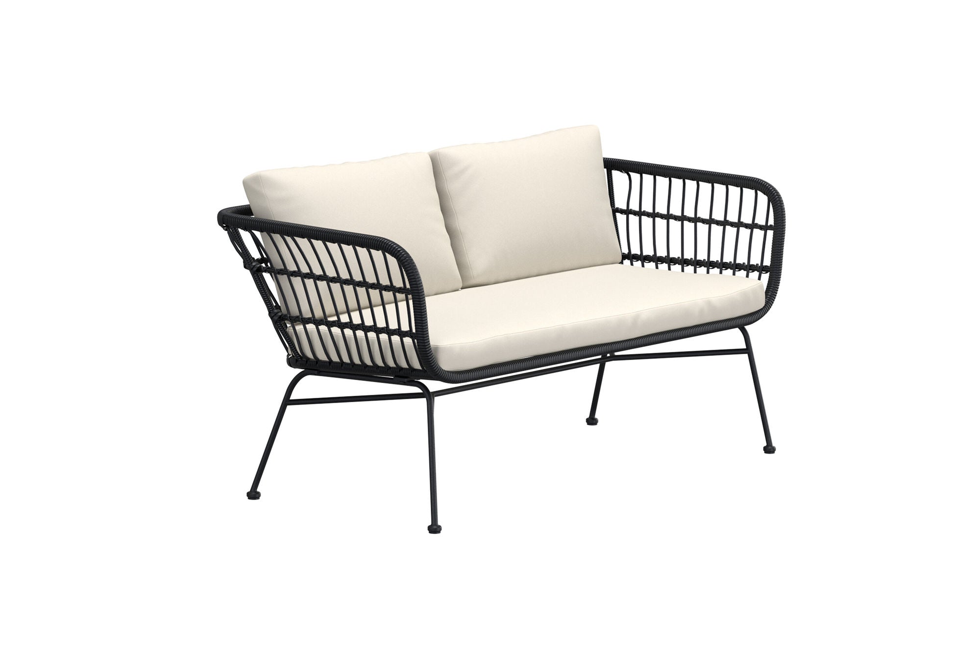 Venture Home Isola Lounge Sofa - Black / Black Rattan