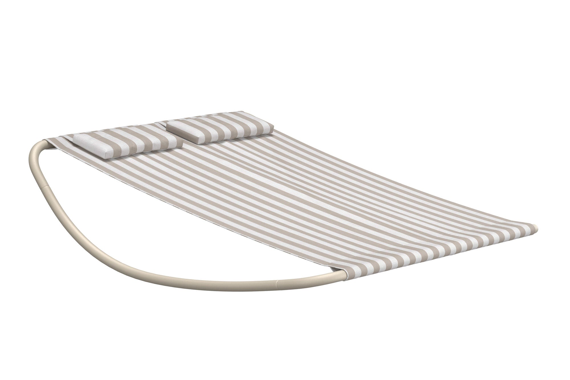 Venture Home Gordo Double Rocking Bed - Beige Frame / Stripe Fabric