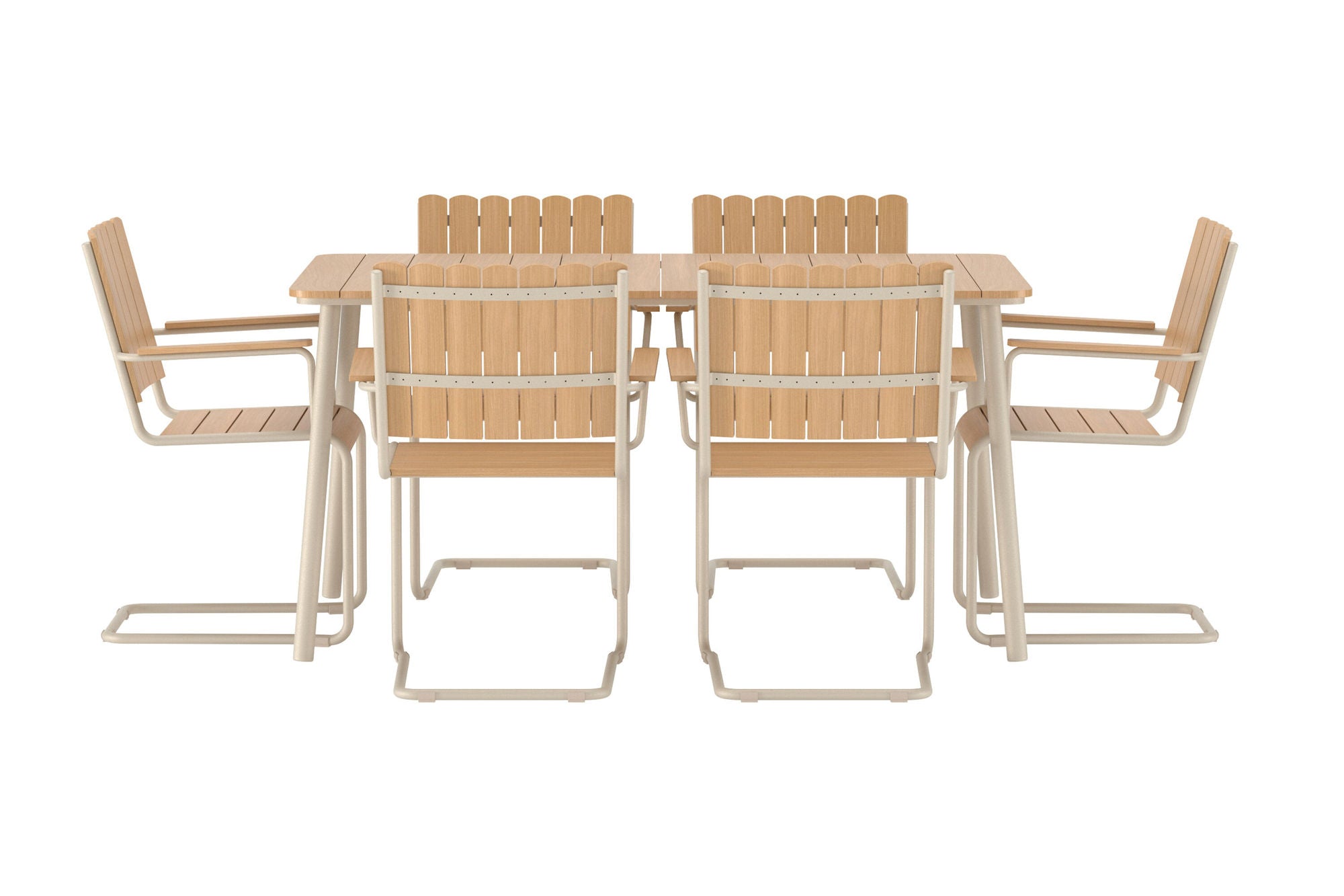 Venture Home Holmsund Rectangular Dining Set - Beige / Polywood