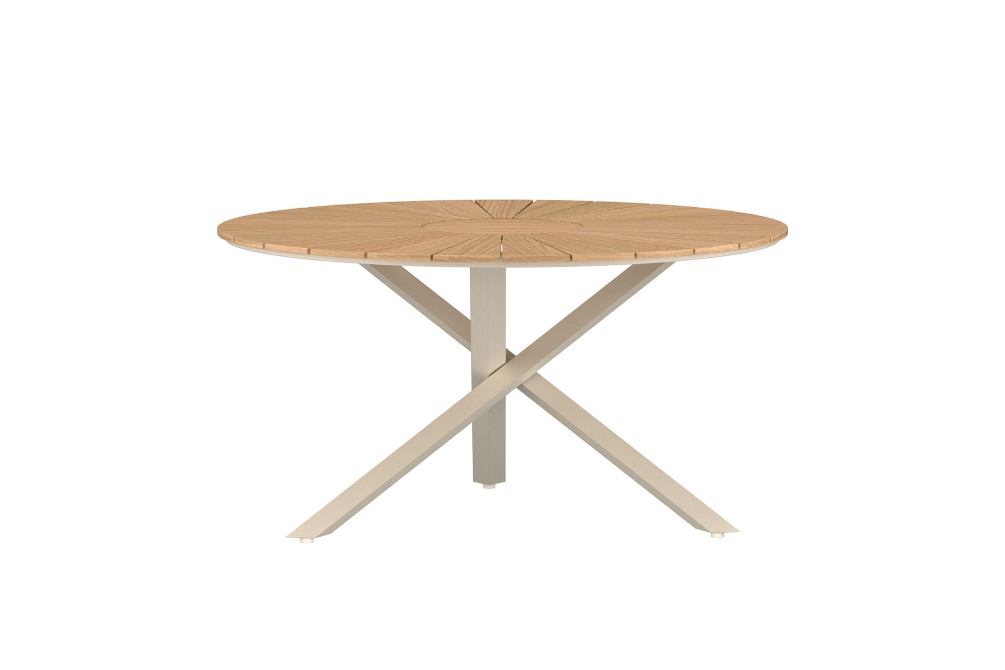 Venture Home Mexico spisebord - ø140 - Beige Alu/Teak