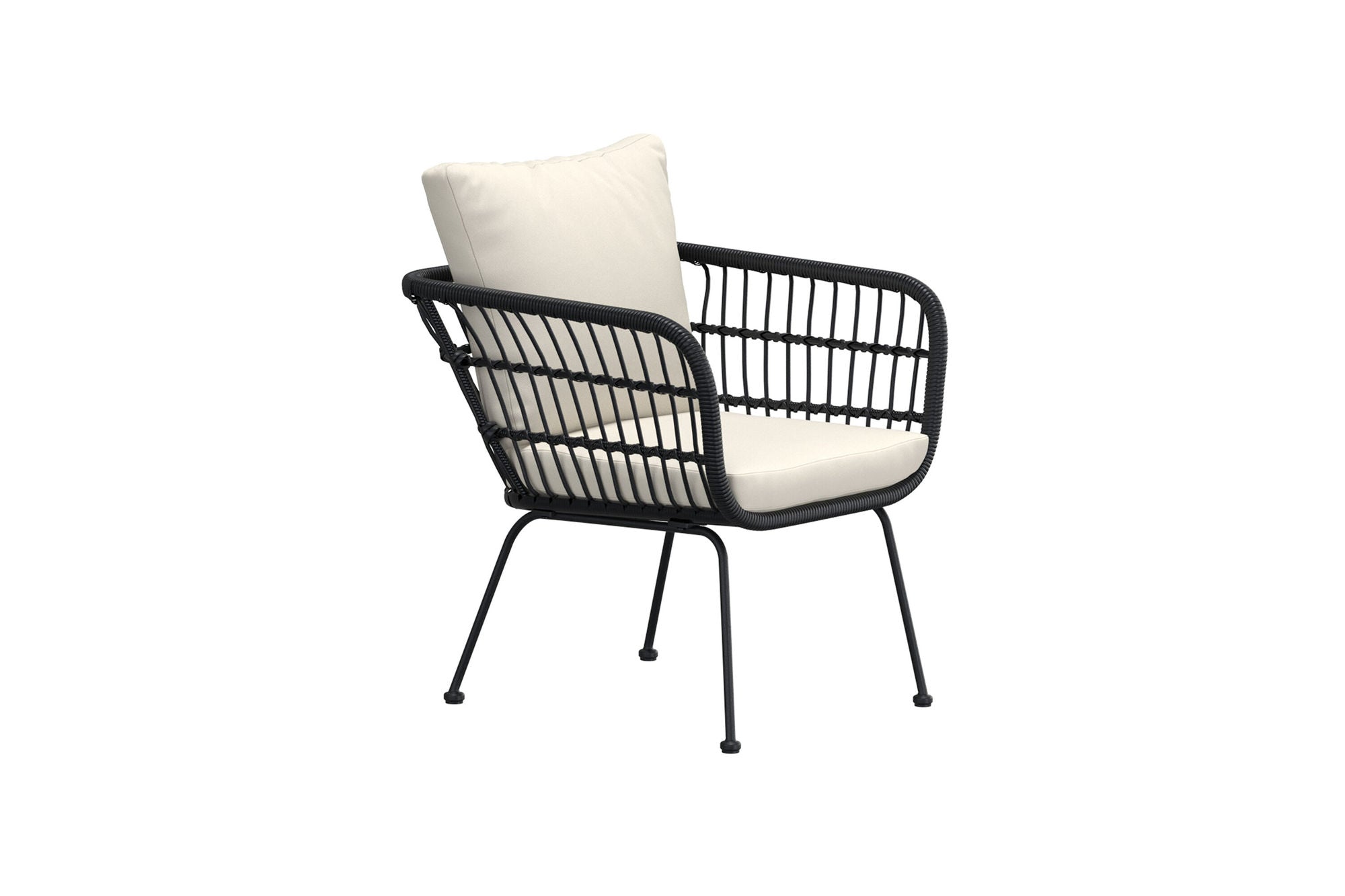 Venture Home Isola Lounge stol - Black / Black Rattan