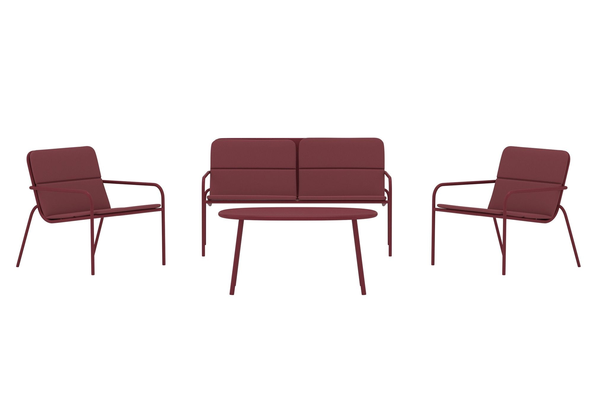 Venture Home Fourni Sofa Set - Burgundy