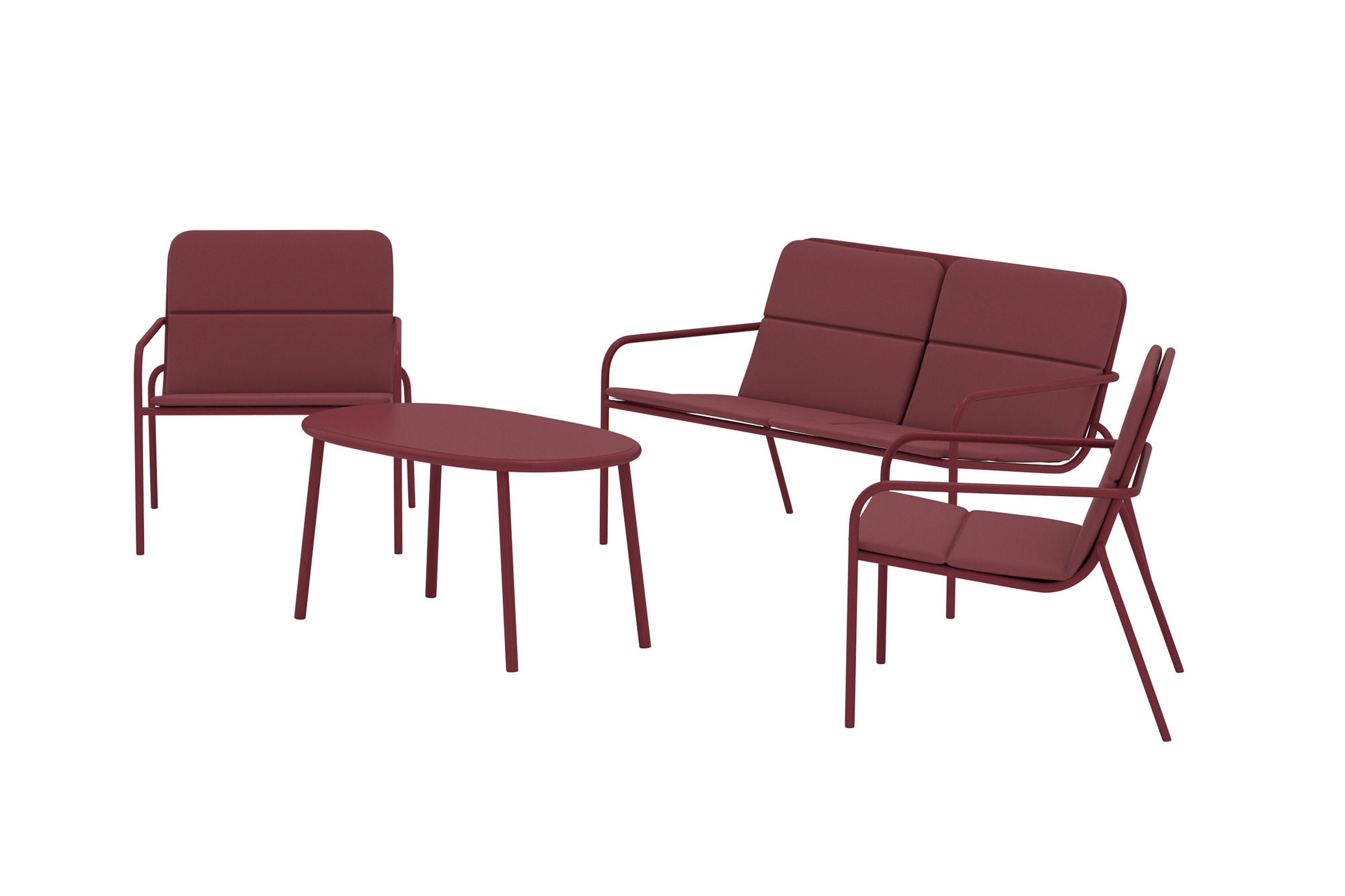 Venture Home Fourni Sofa Set - Burgundy