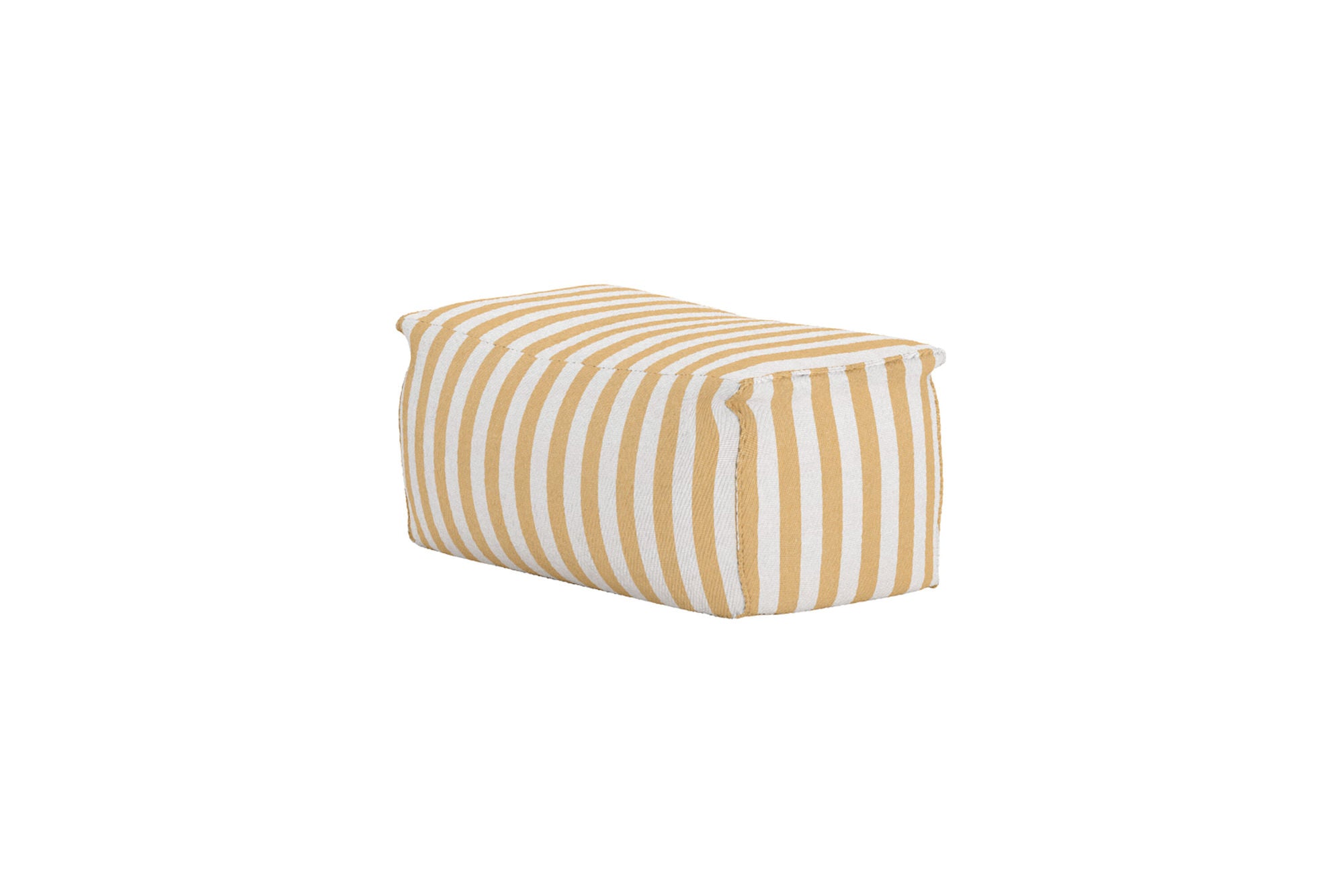 Venture Home Redang Ottoman Fabric - White/ Yellow Striped / 75*40*33