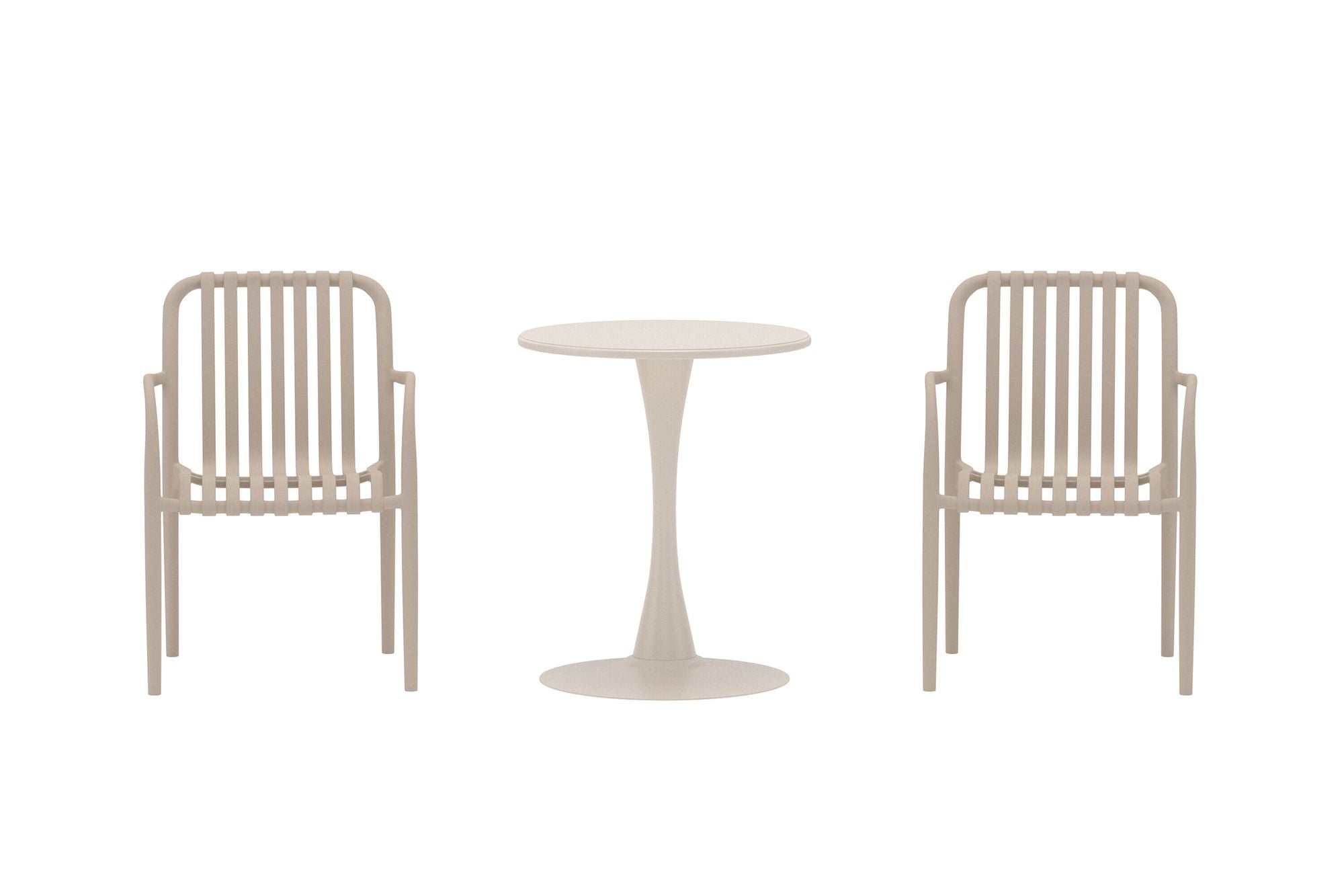 Venture Home Limnos Cafe Set ø60x70 cm - Beige / Beige